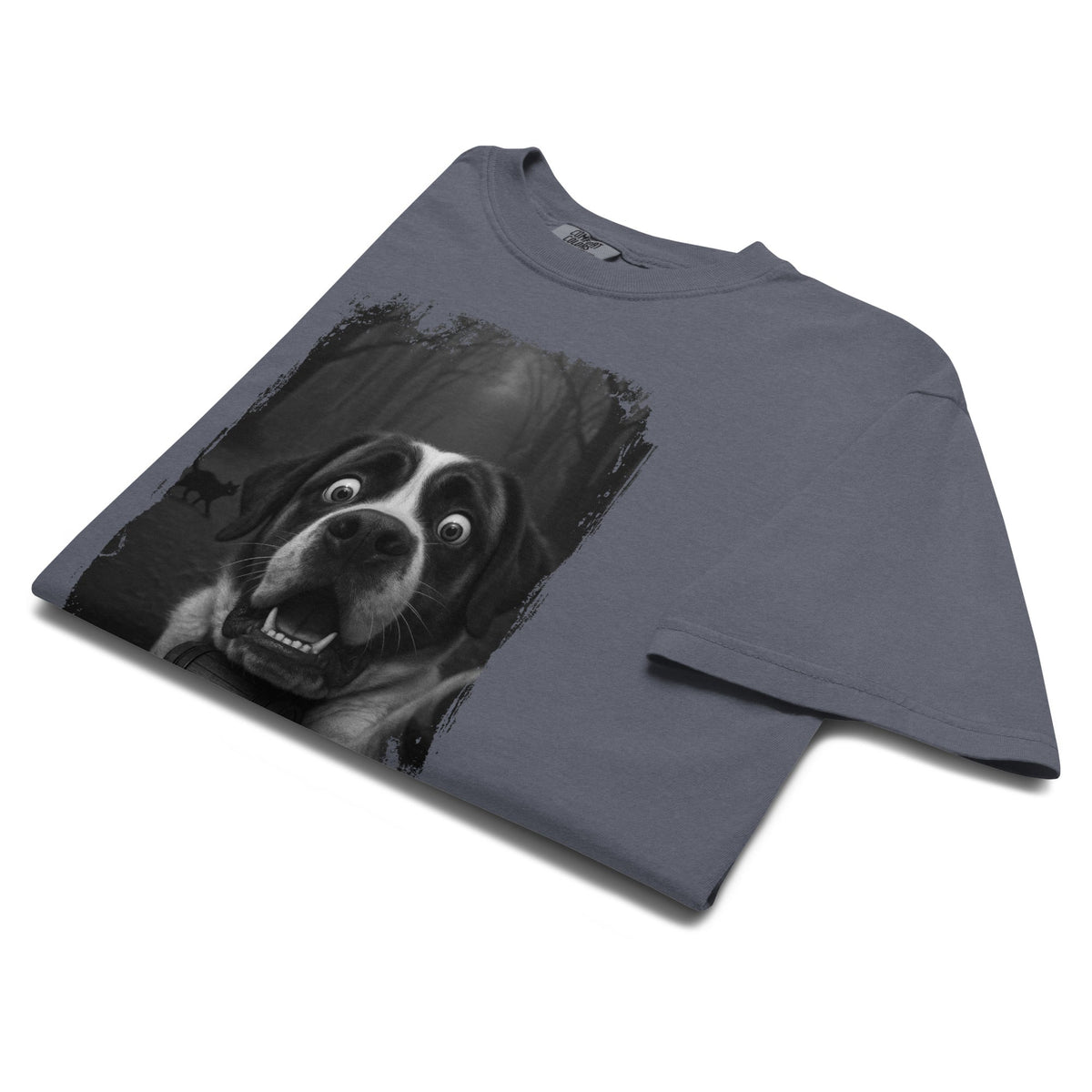Scaredy Cat St Bernard Selfie T-Shirt - Lucy + Norman