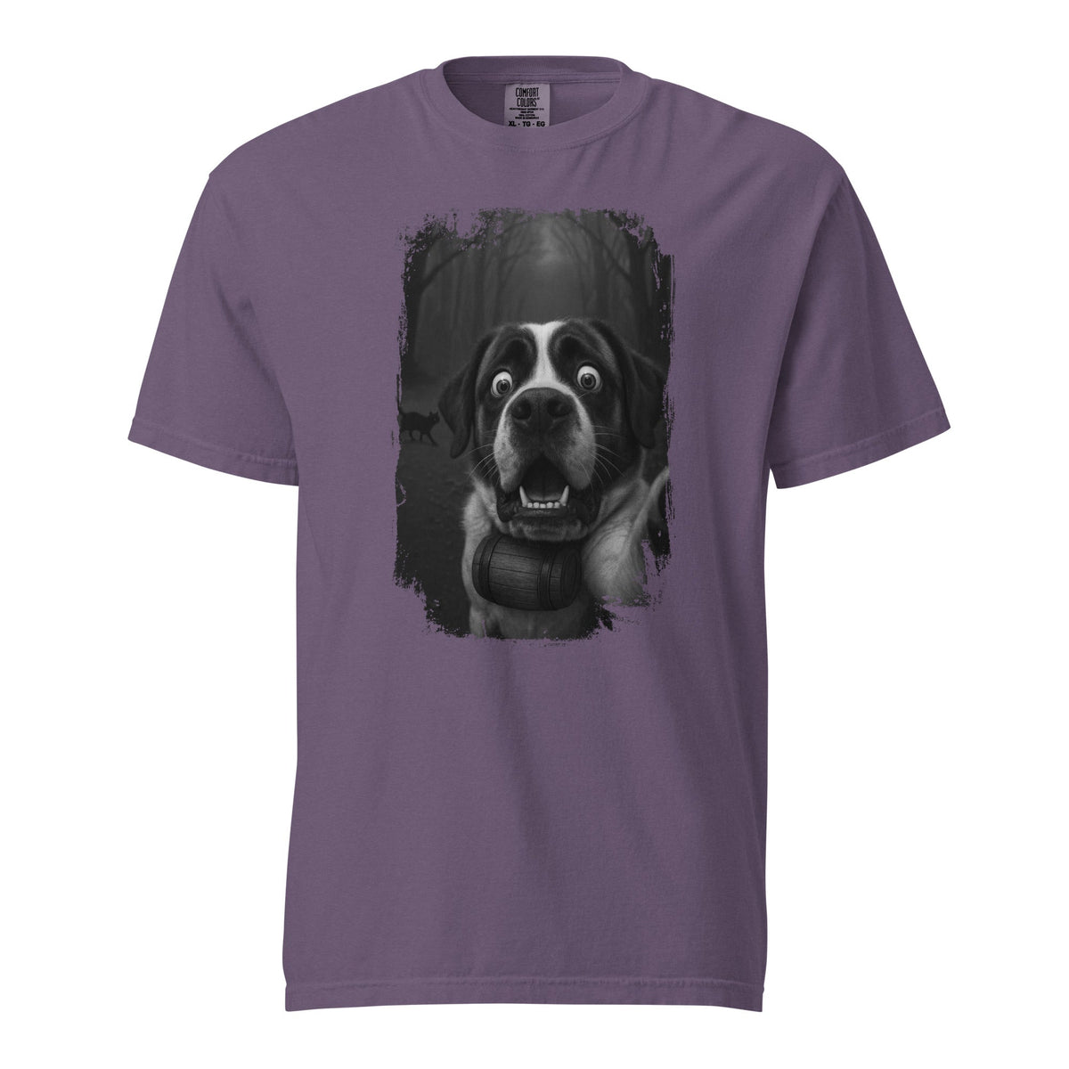 Scaredy Cat St Bernard Selfie T-Shirt - Lucy + Norman