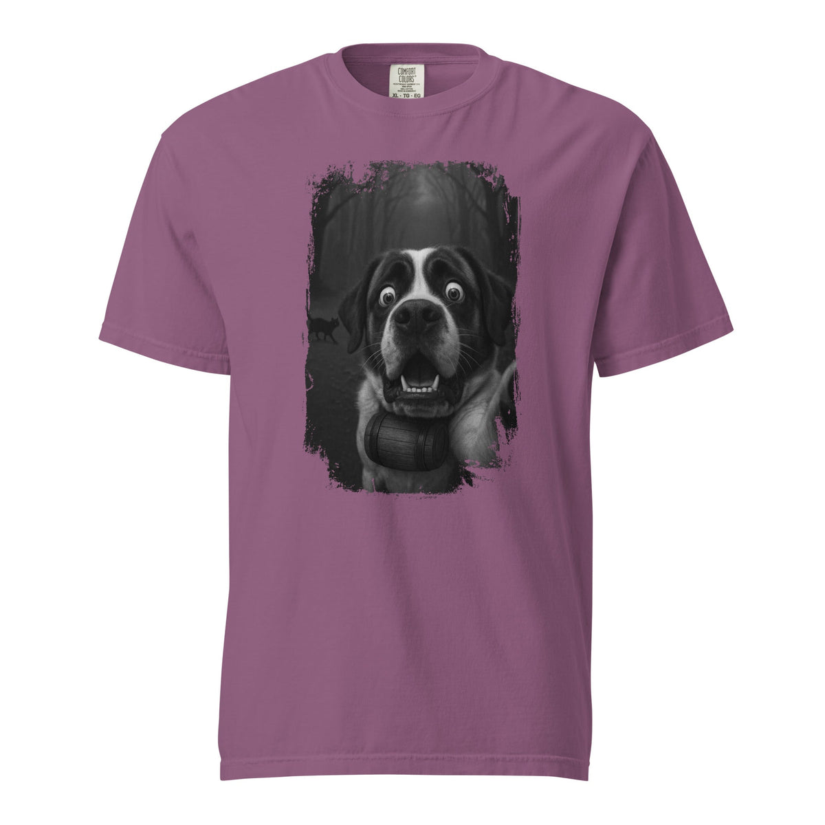 Scaredy Cat St Bernard Selfie T-Shirt - Lucy + Norman