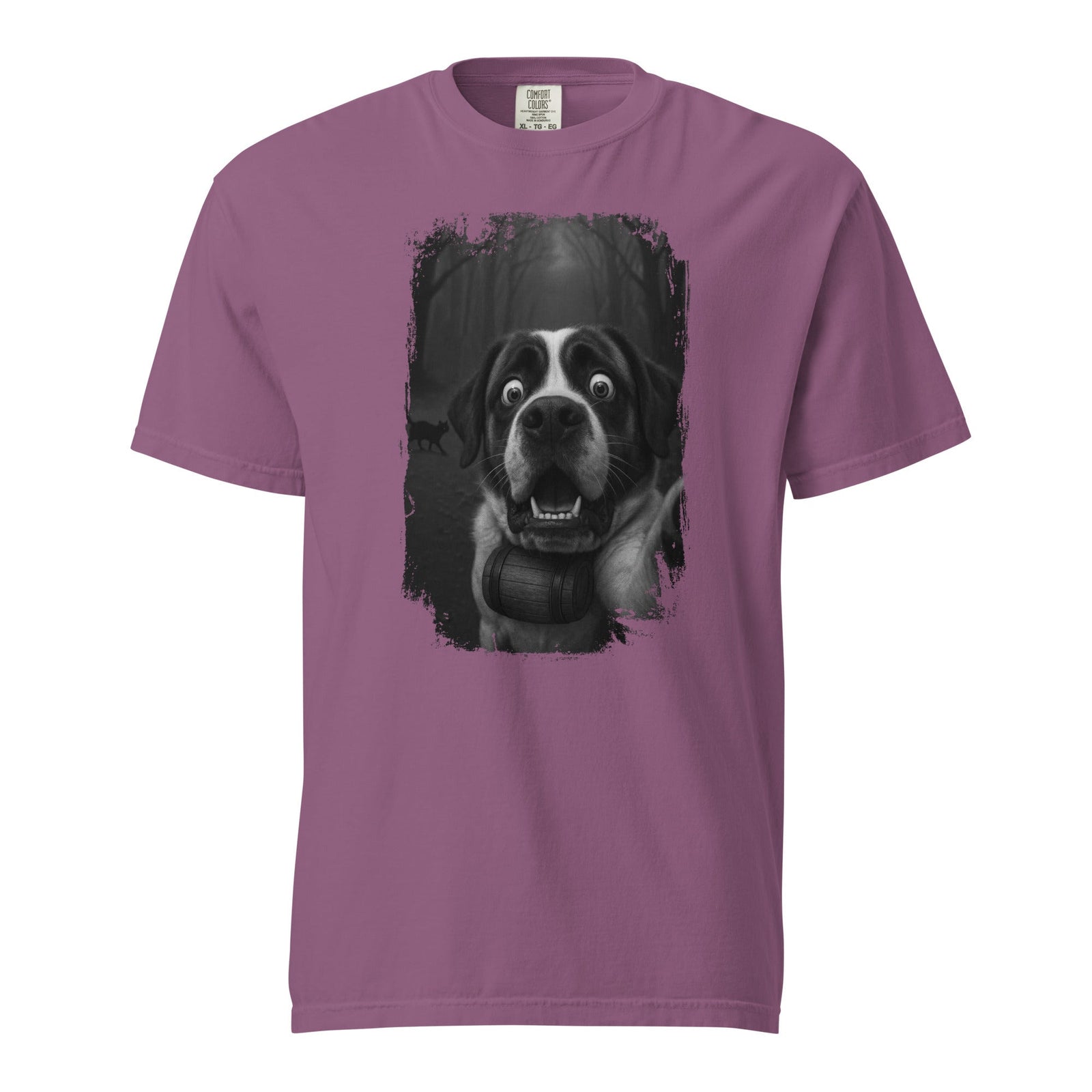 Scaredy Cat St Bernard Selfie T-Shirt - Lucy + Norman