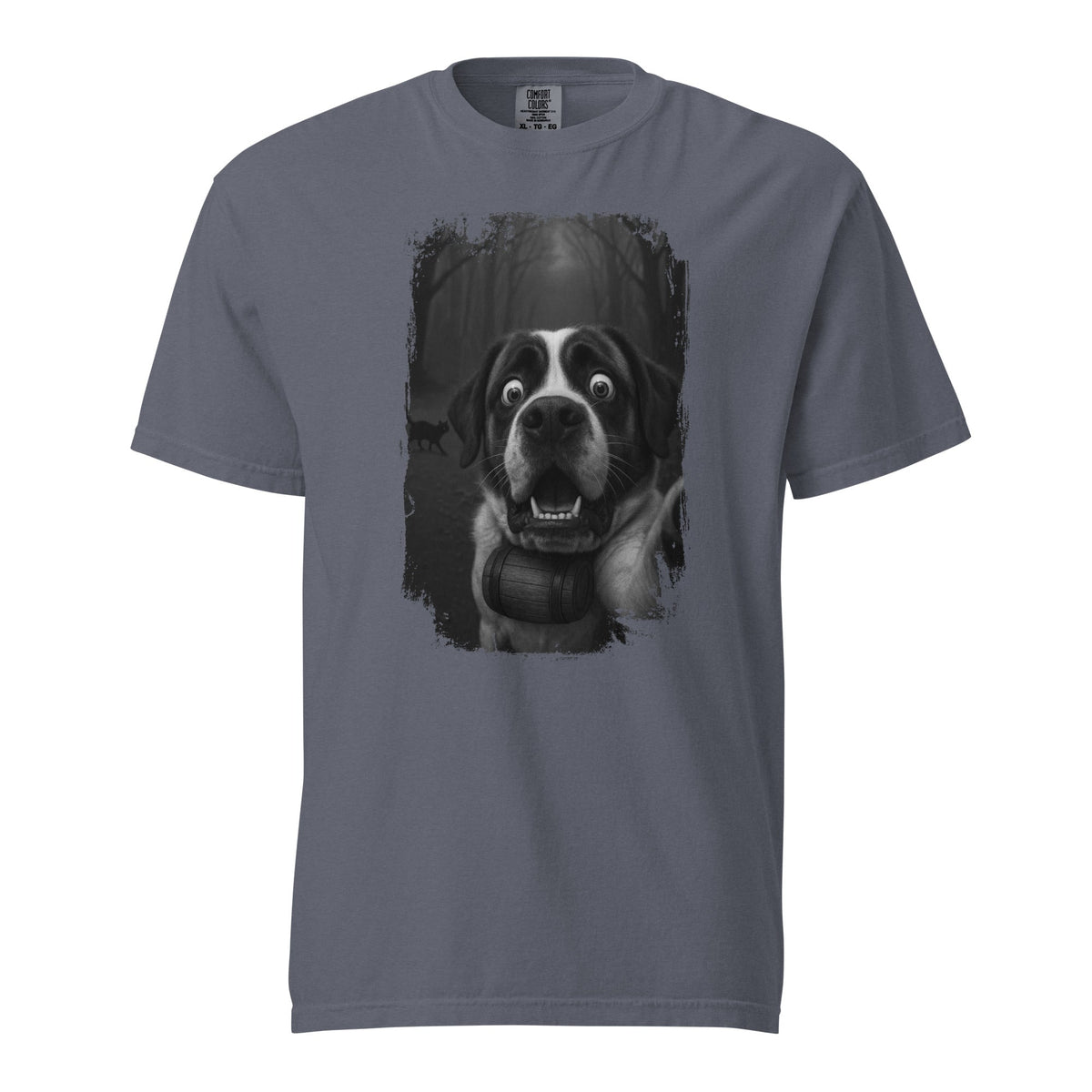Scaredy Cat St Bernard Selfie T-Shirt - Lucy + Norman