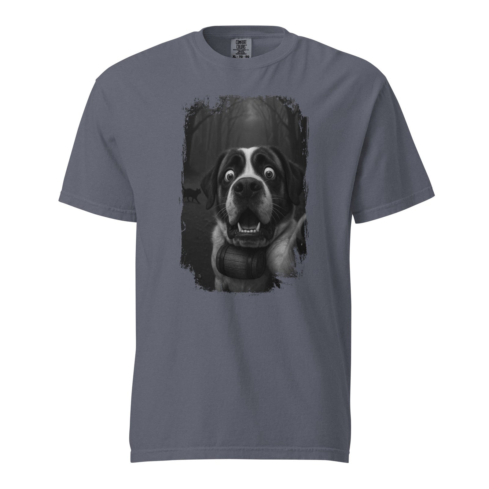 Scaredy Cat St Bernard Selfie T-Shirt - Lucy + Norman