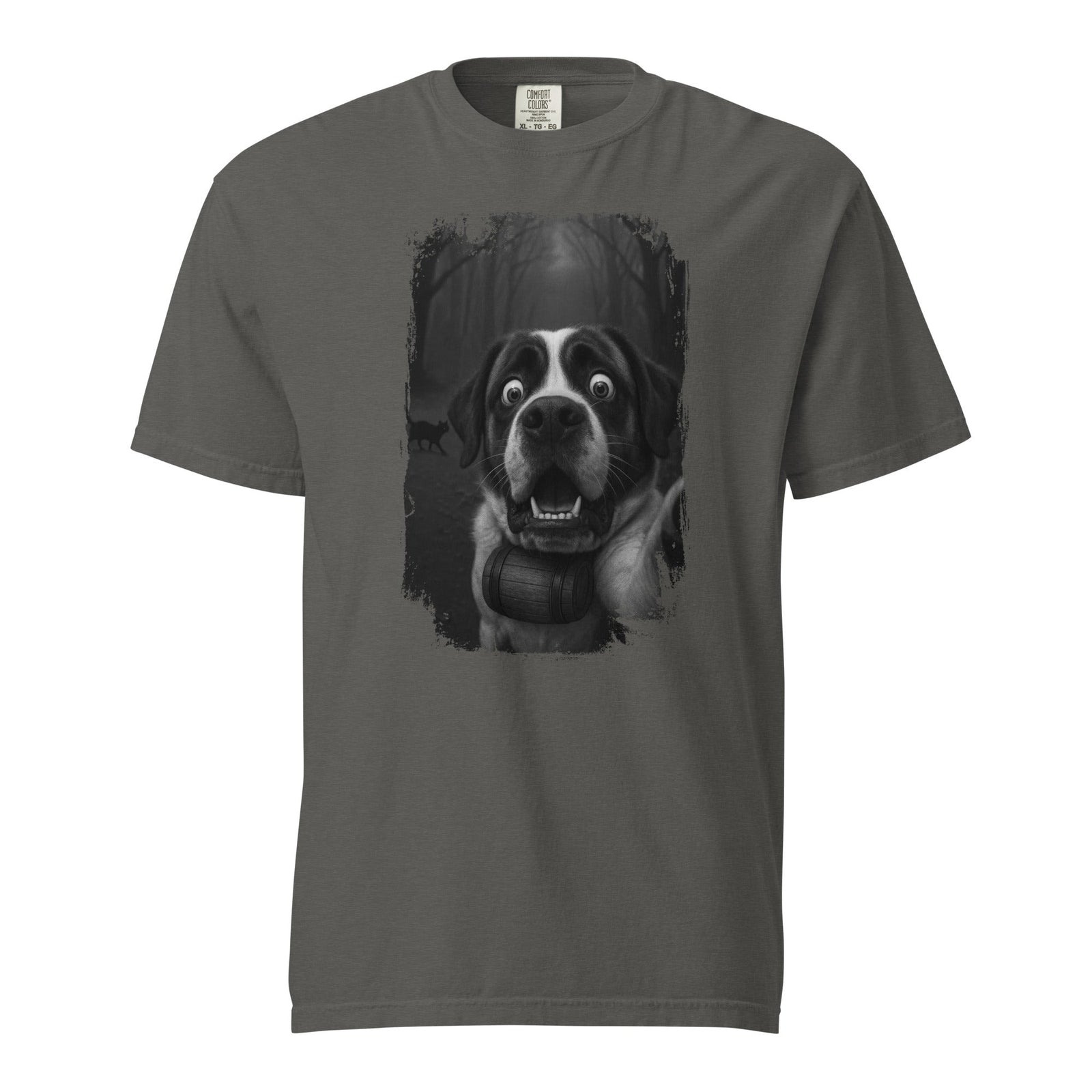 Scaredy Cat St Bernard Selfie T-Shirt - Lucy + Norman