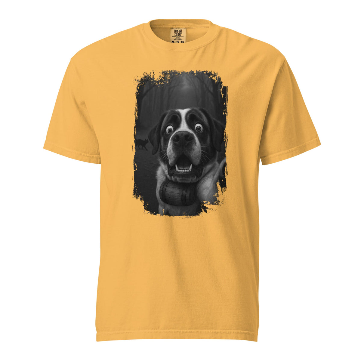 Scaredy Cat St Bernard Selfie T-Shirt - Lucy + Norman