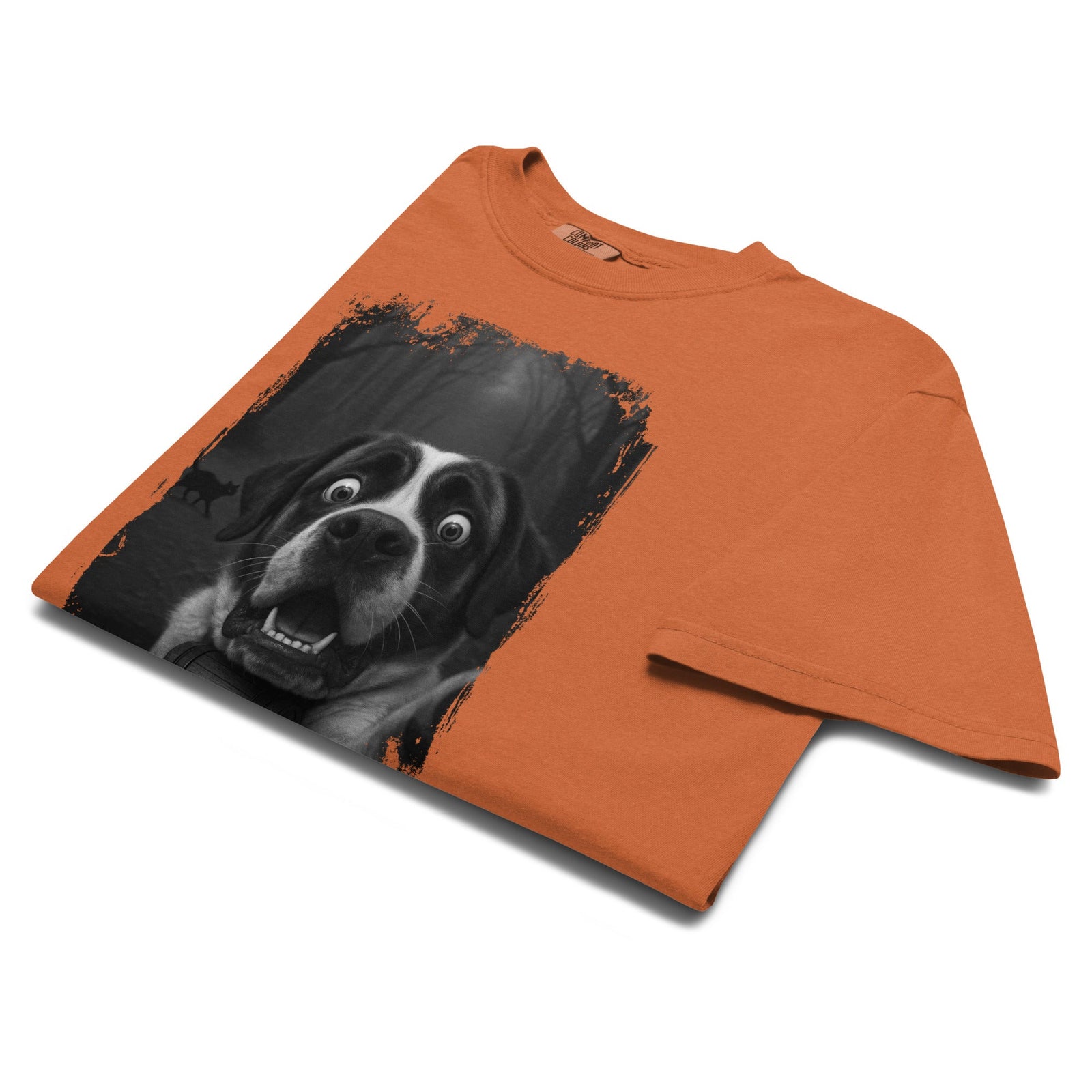 Scaredy Cat St Bernard Selfie T-Shirt - Lucy + Norman