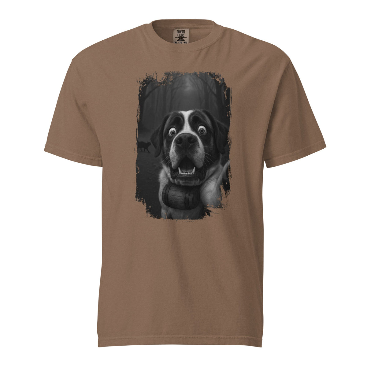 Scaredy Cat St Bernard Selfie T-Shirt - Lucy + Norman
