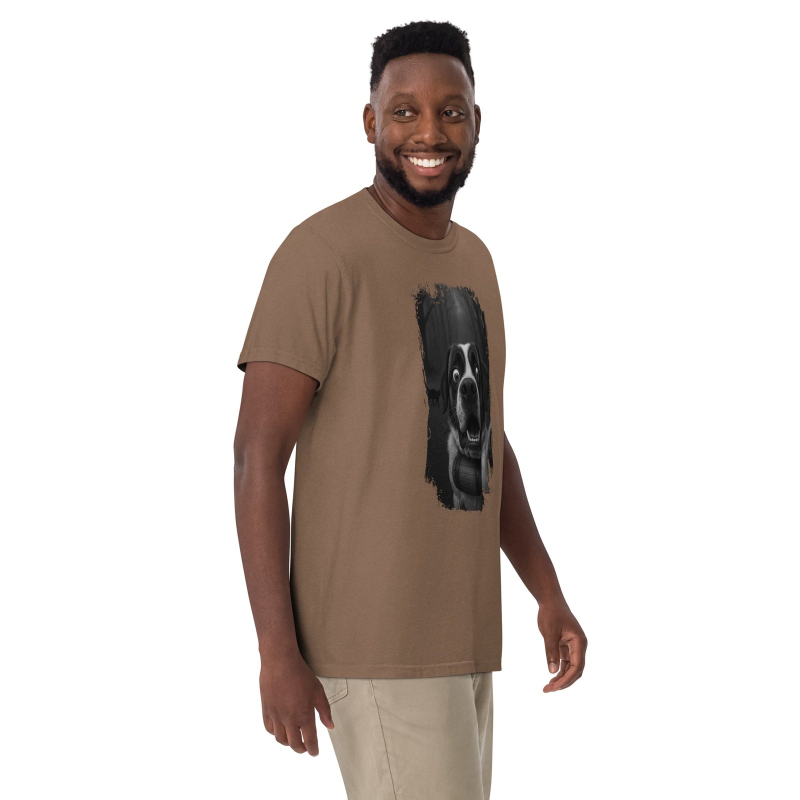 Scaredy Cat St Bernard Selfie T-Shirt - Lucy + Norman