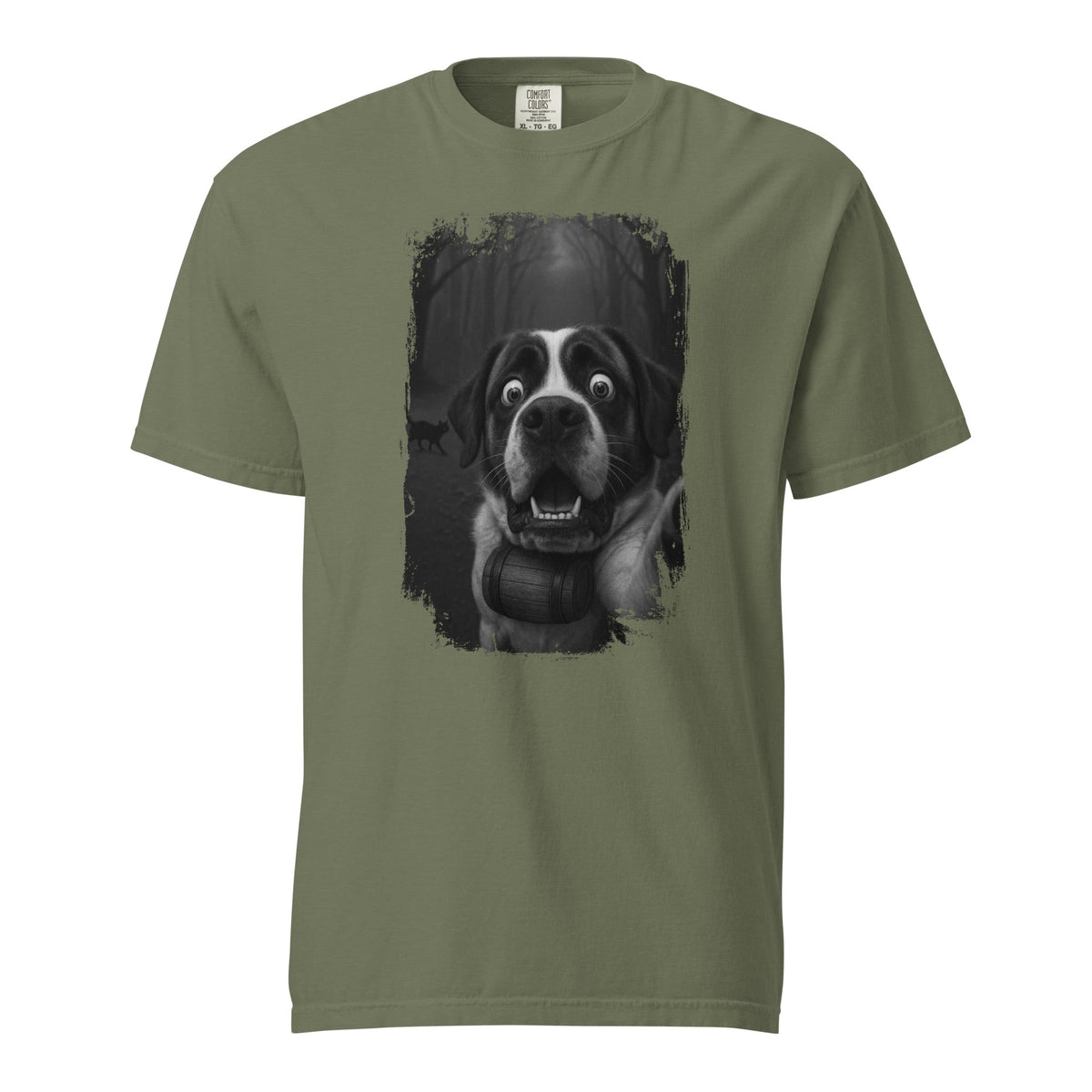 Scaredy Cat St Bernard Selfie T-Shirt - Lucy + Norman