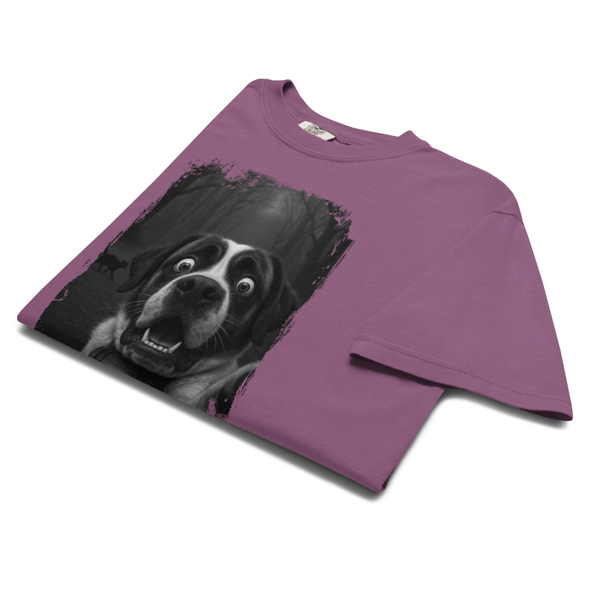 Scaredy Cat St Bernard Selfie T-Shirt - Lucy + Norman