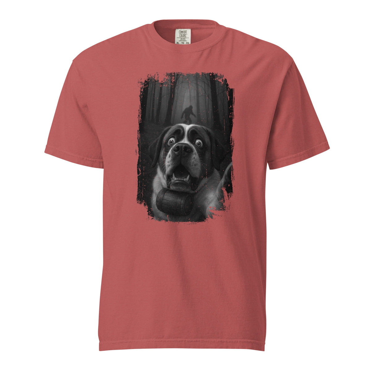 Scary Sasquatch St Bernard Selfie T-Shirt - Lucy + Norman