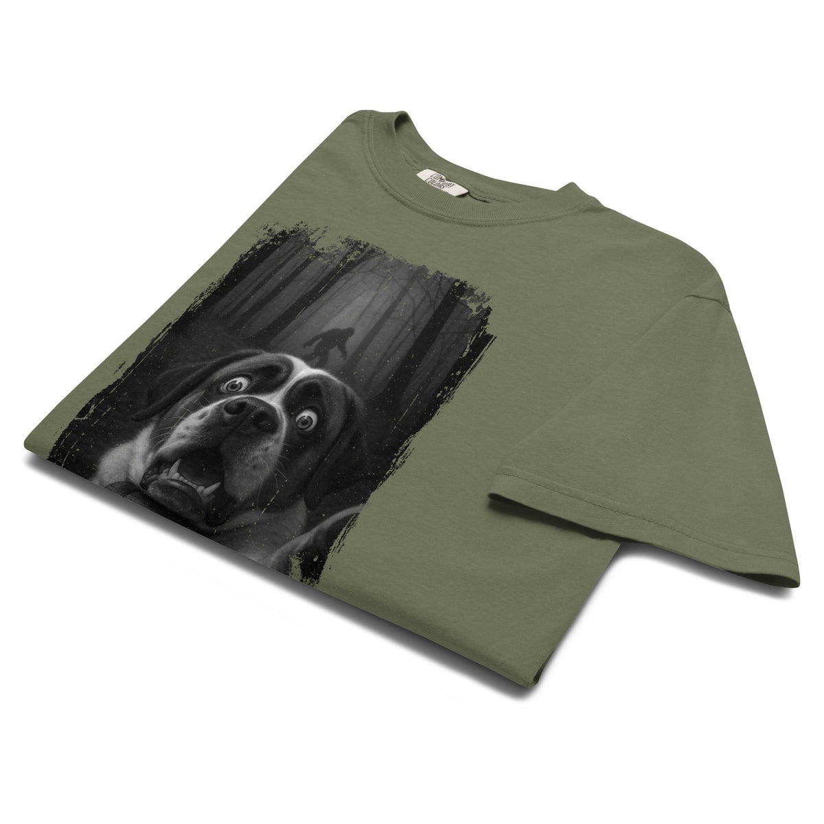 Scary Sasquatch St Bernard Selfie T-Shirt - Lucy + Norman