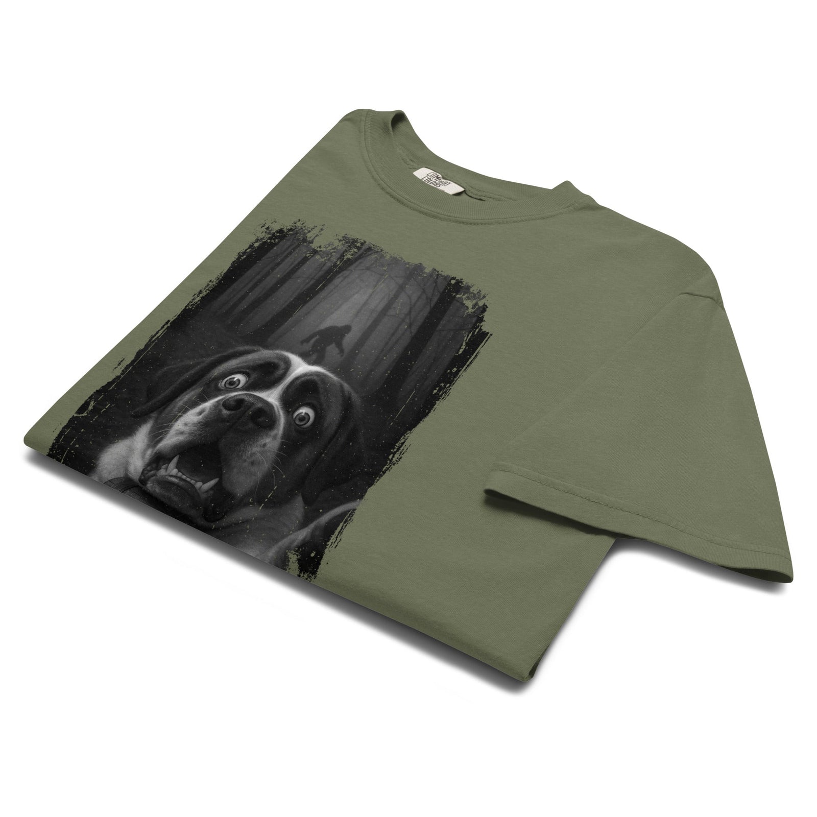 Scary Sasquatch St Bernard Selfie T-Shirt - Lucy + Norman