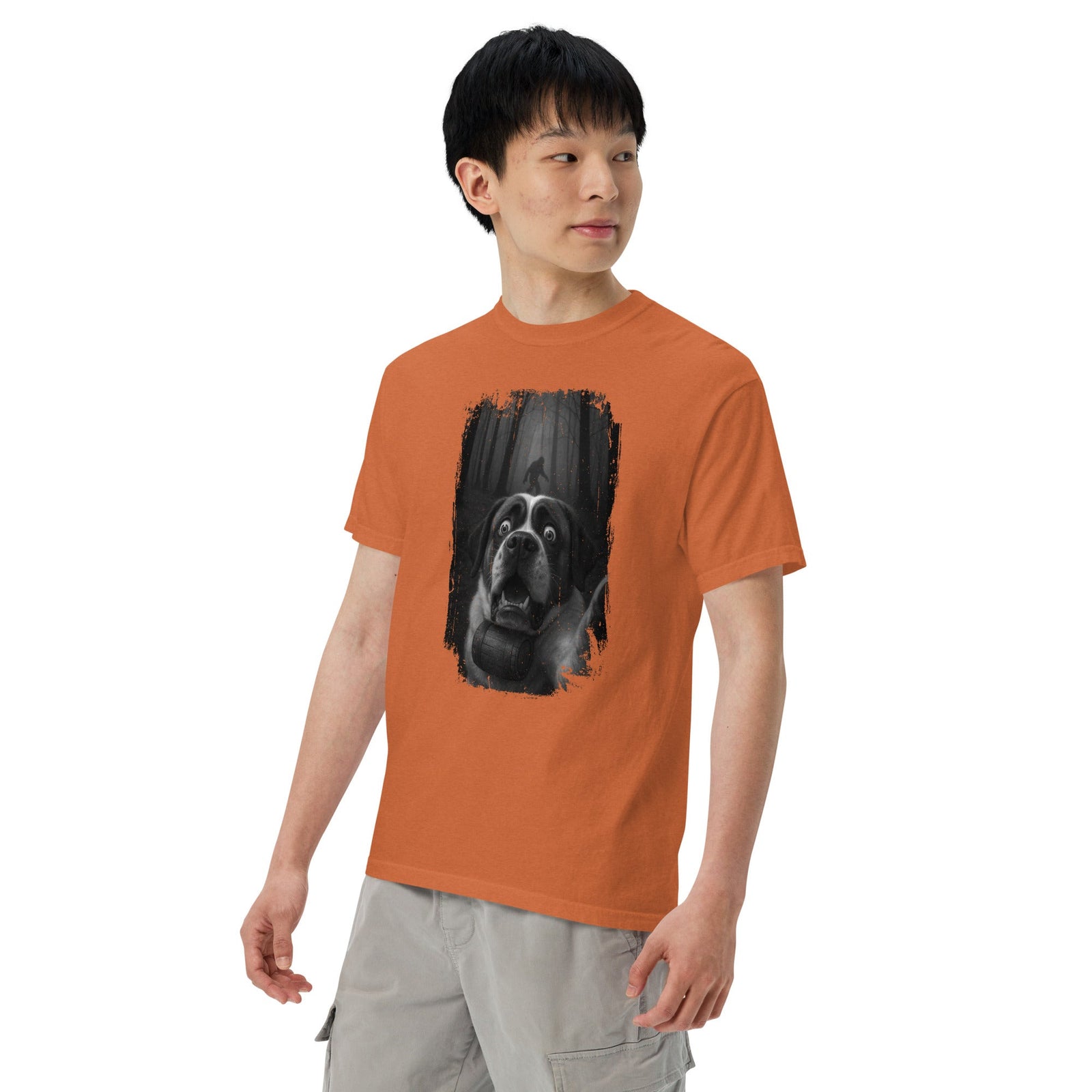 Scary Sasquatch St Bernard Selfie T-Shirt - Lucy + Norman