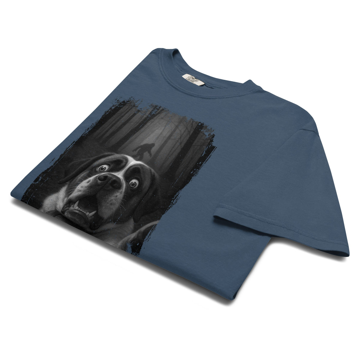 Scary Sasquatch St Bernard Selfie T-Shirt - Lucy + Norman