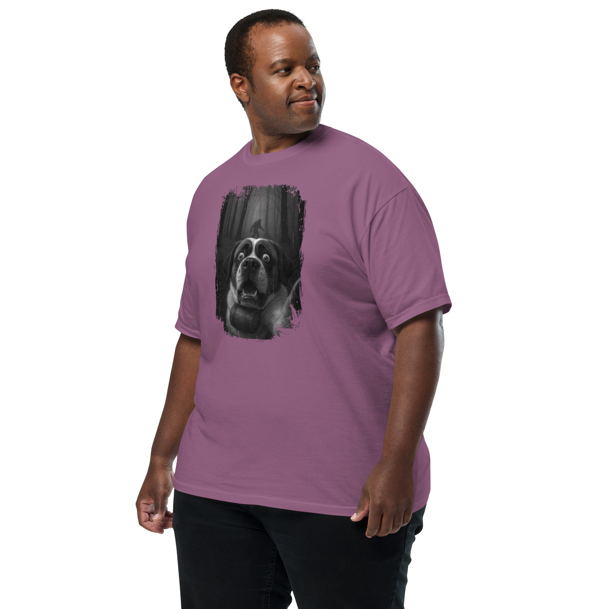 Scary Sasquatch St Bernard Selfie T-Shirt - Lucy + Norman