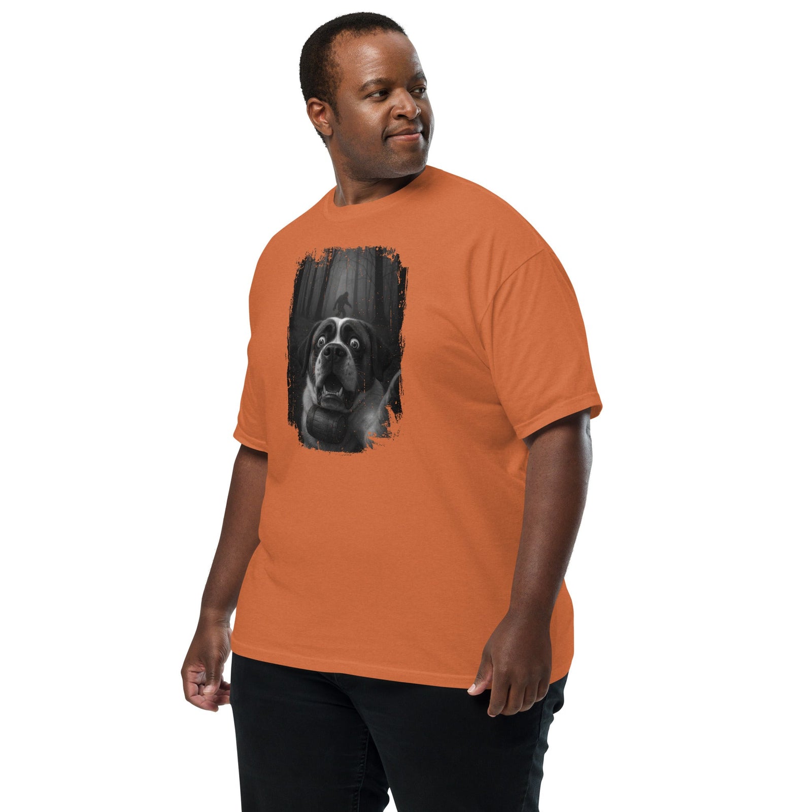 Scary Sasquatch St Bernard Selfie T-Shirt - Lucy + Norman