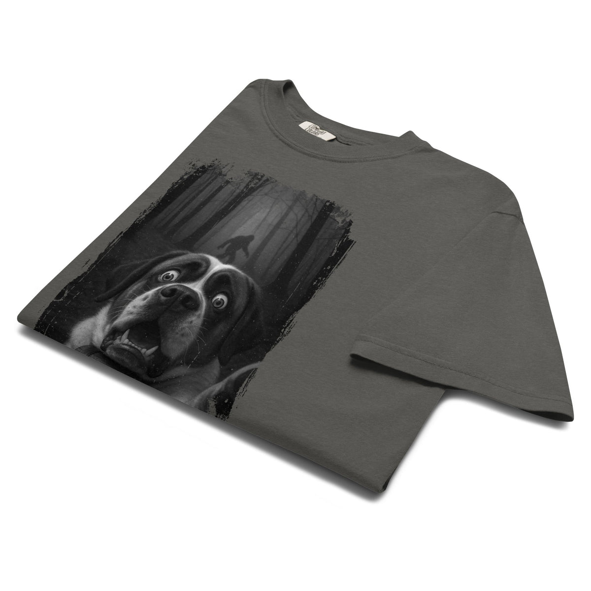 Scary Sasquatch St Bernard Selfie T-Shirt - Lucy + Norman