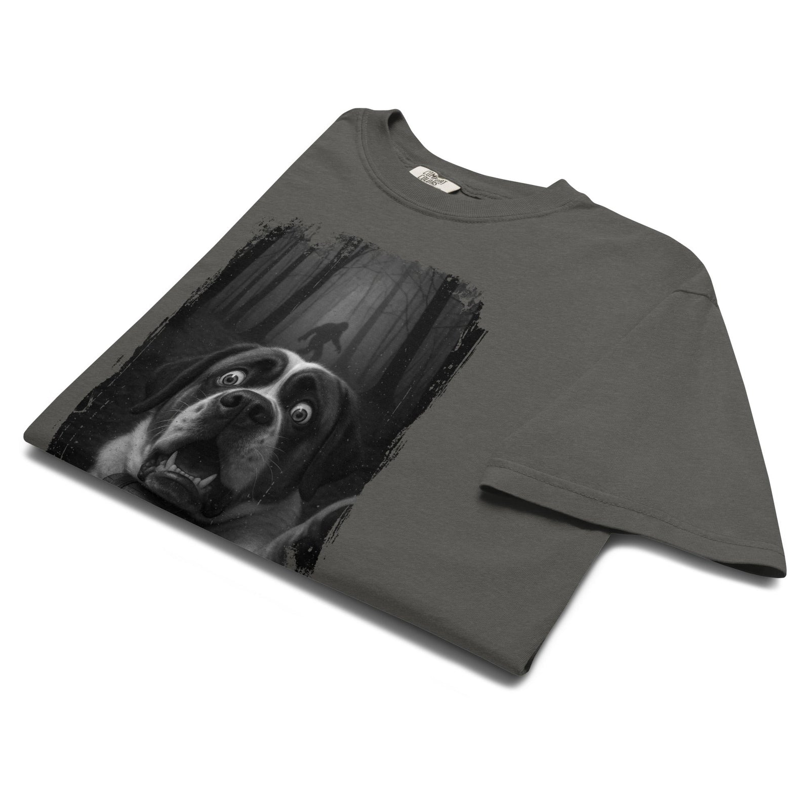 Scary Sasquatch St Bernard Selfie T-Shirt - Lucy + Norman