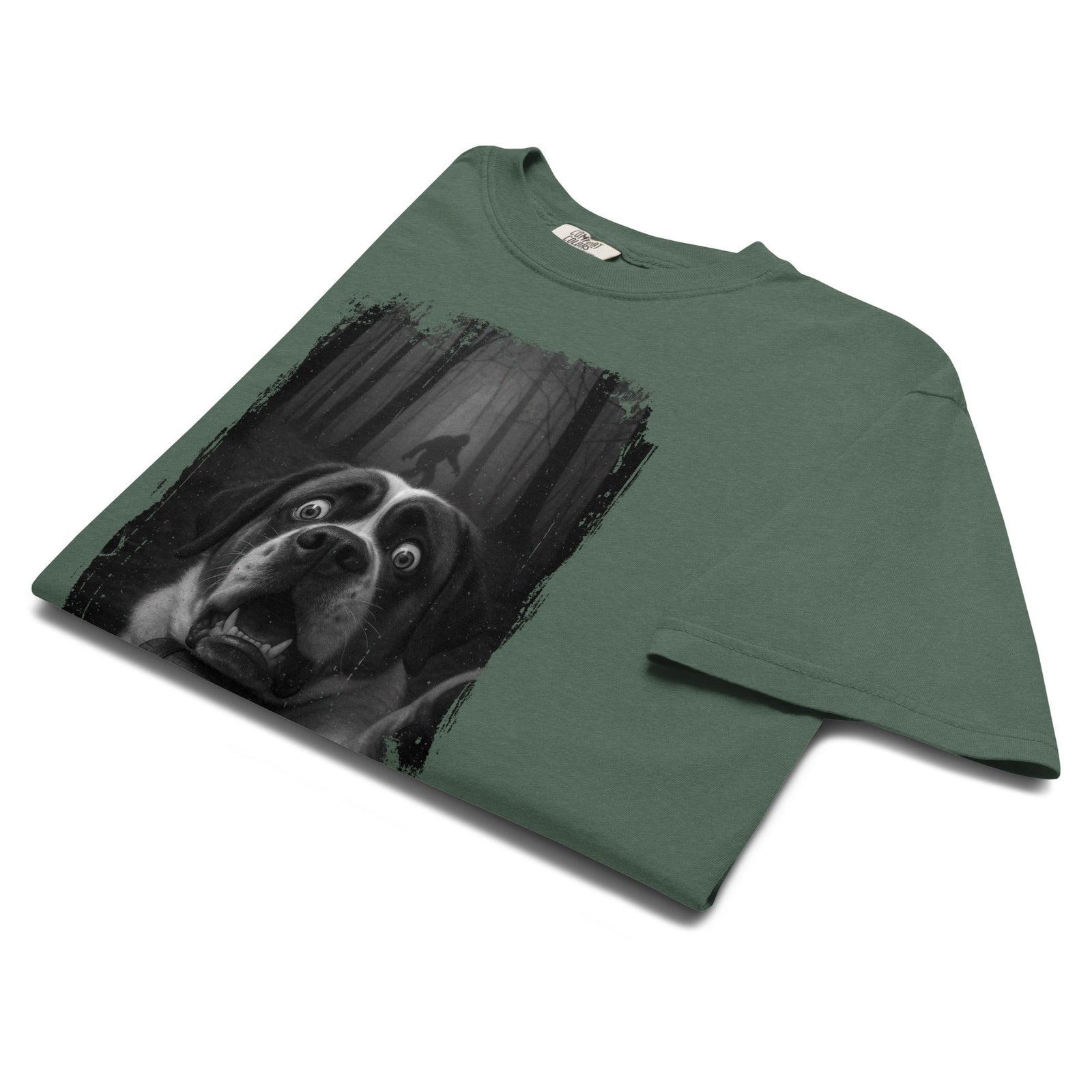 Scary Sasquatch St Bernard Selfie T-Shirt - Lucy + Norman