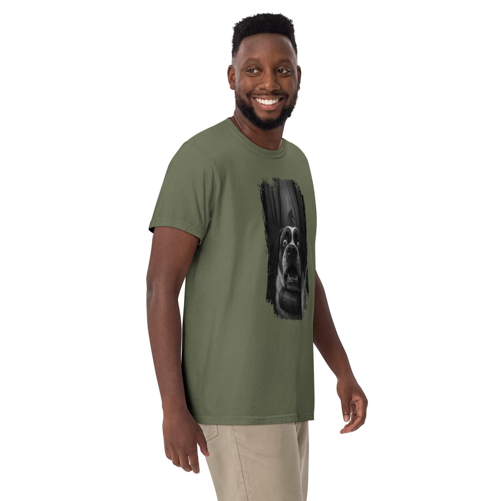 Scary Sasquatch St Bernard Selfie T-Shirt - Lucy + Norman