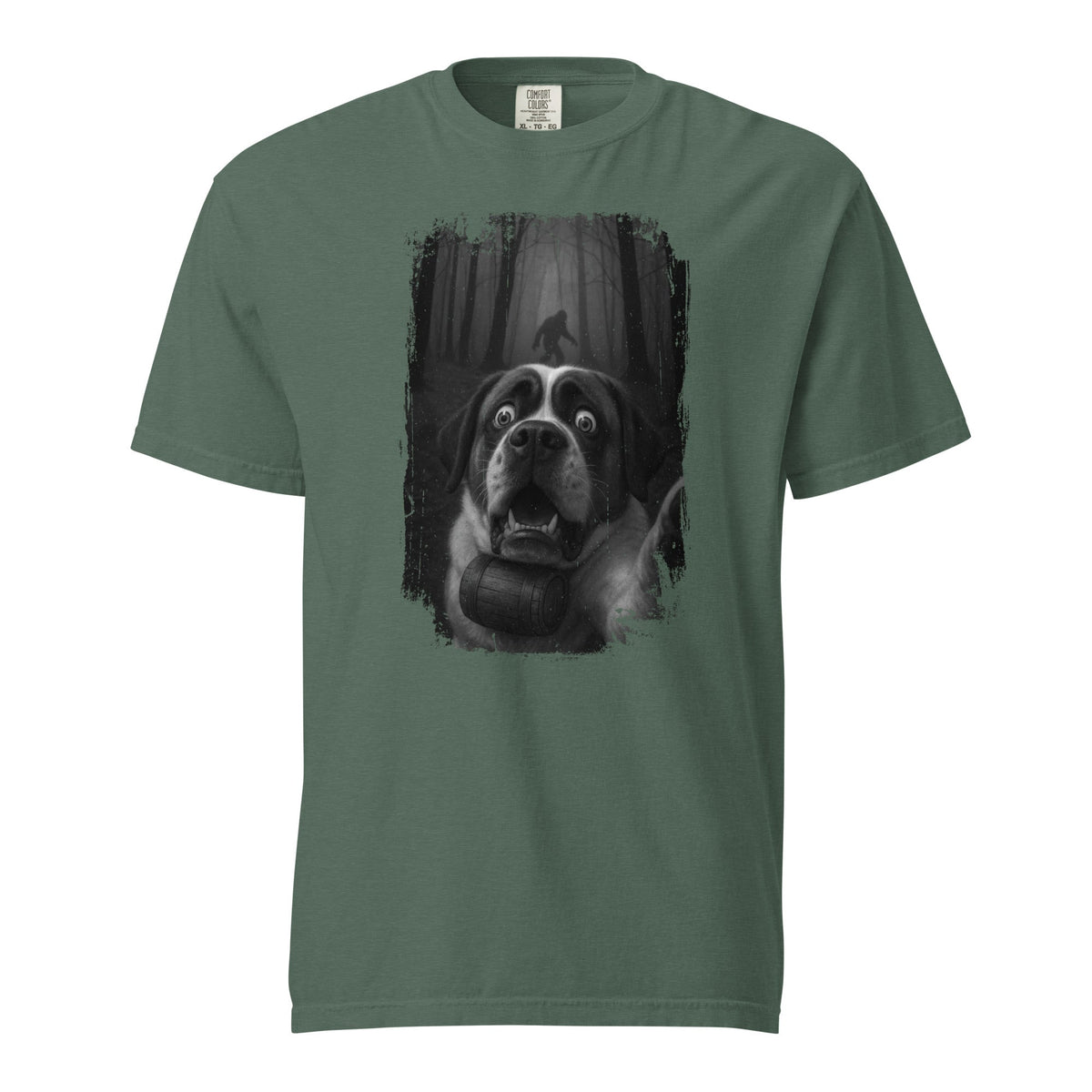 Scary Sasquatch St Bernard Selfie T-Shirt - Lucy + Norman