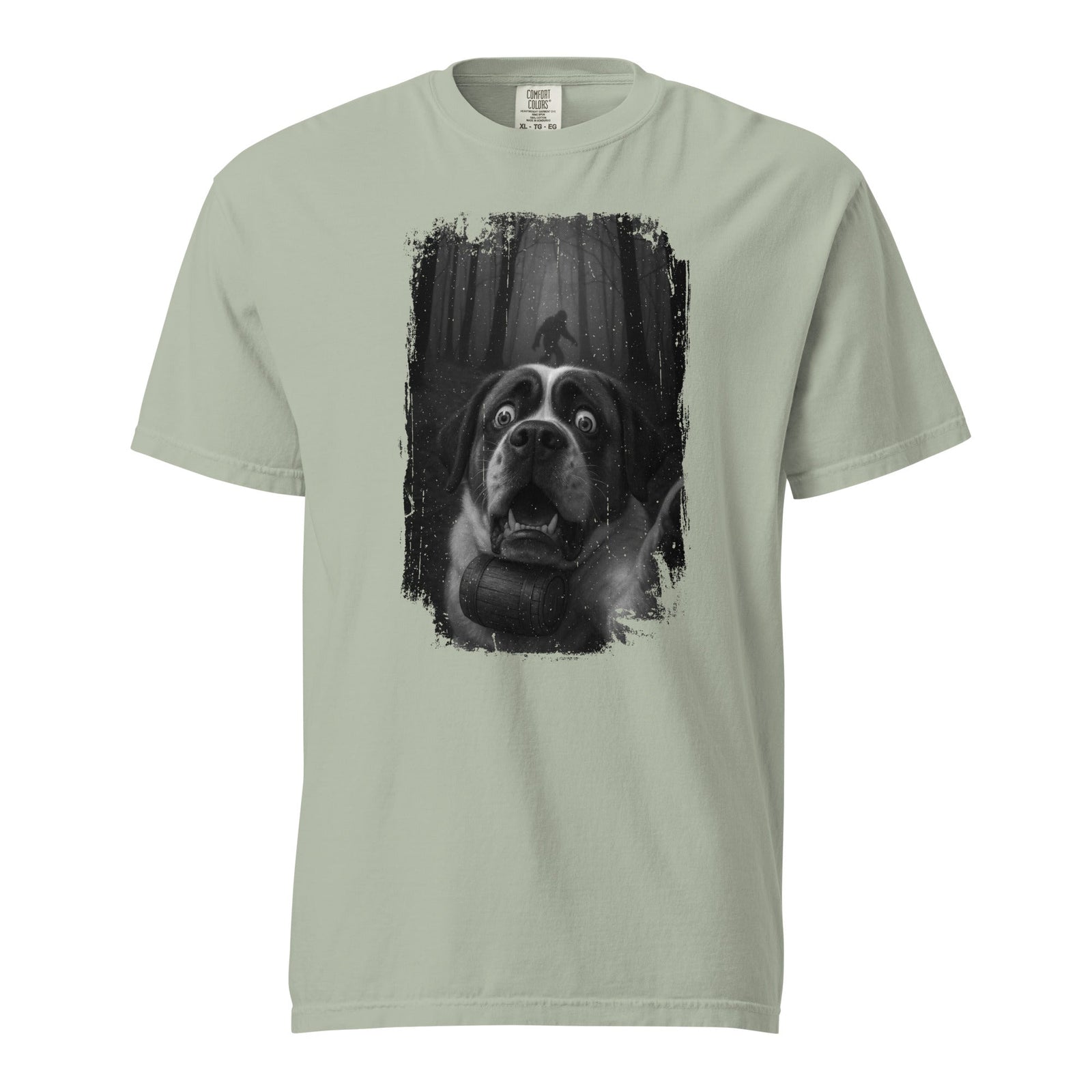 Scary Sasquatch St Bernard Selfie T-Shirt - Lucy + Norman