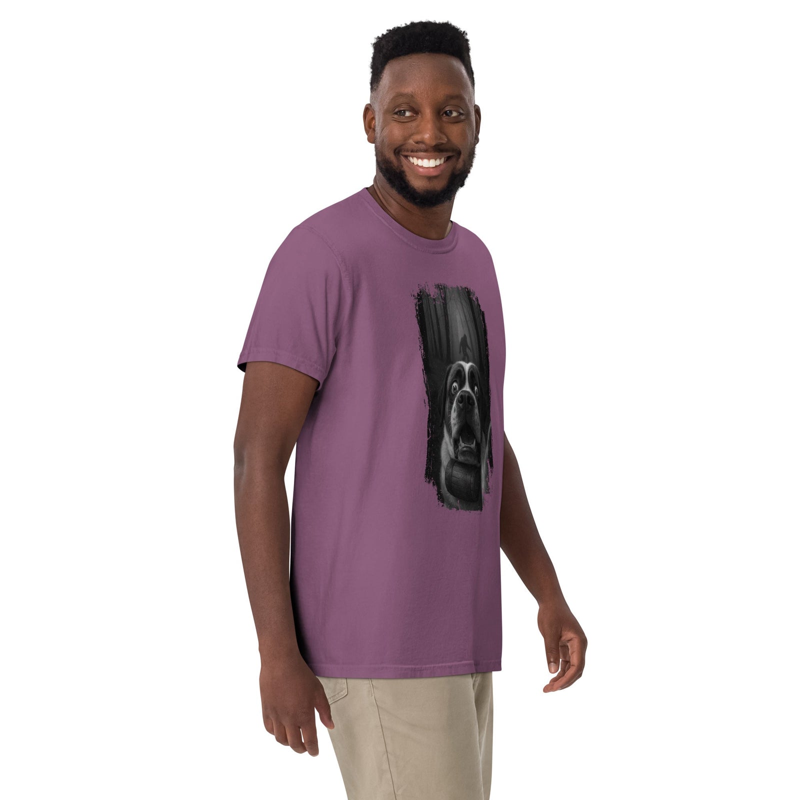 Scary Sasquatch St Bernard Selfie T-Shirt - Lucy + Norman