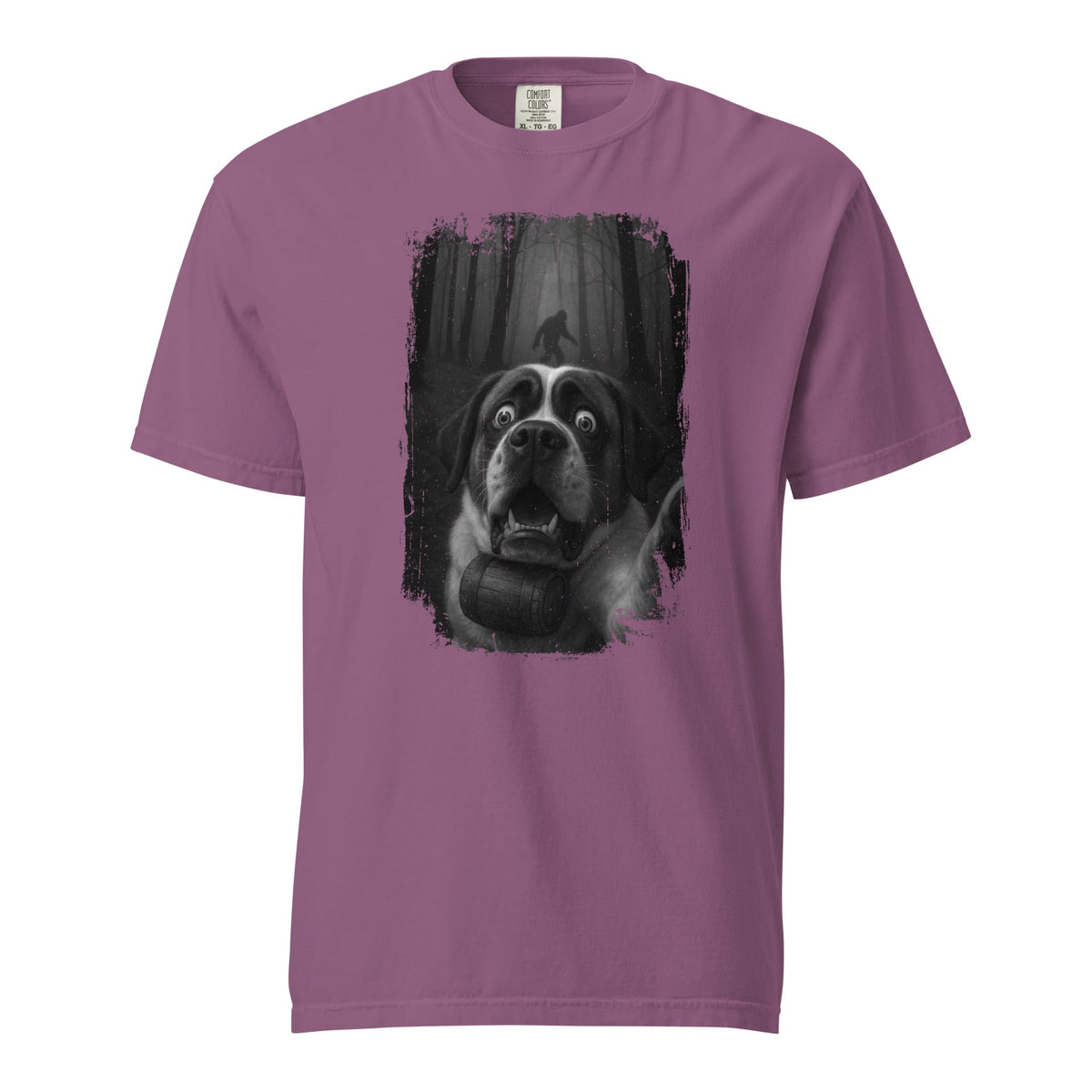 Scary Sasquatch St Bernard Selfie T-Shirt - Lucy + Norman