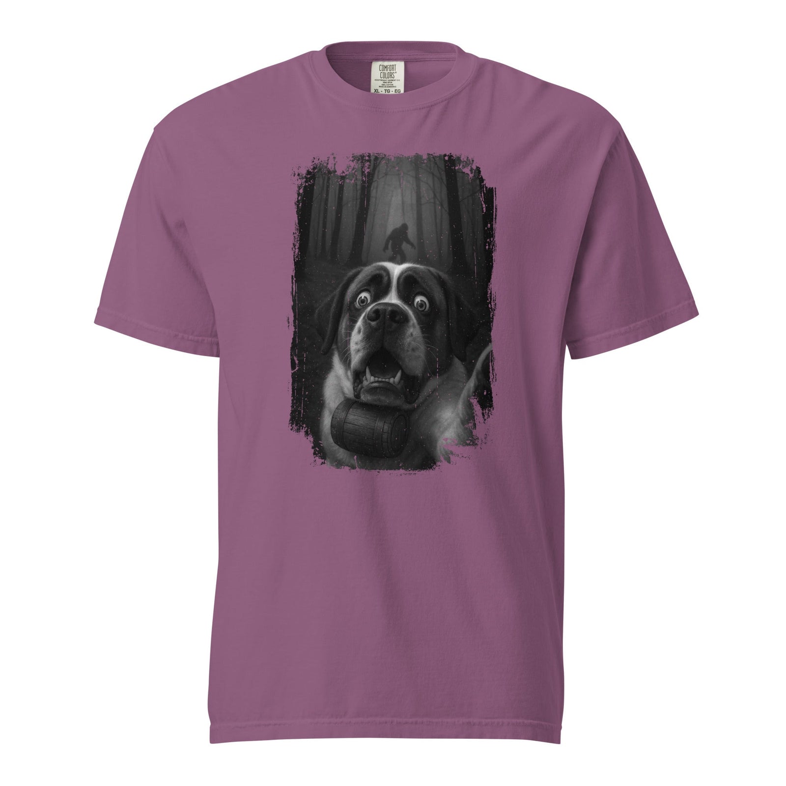 Scary Sasquatch St Bernard Selfie T-Shirt - Lucy + Norman