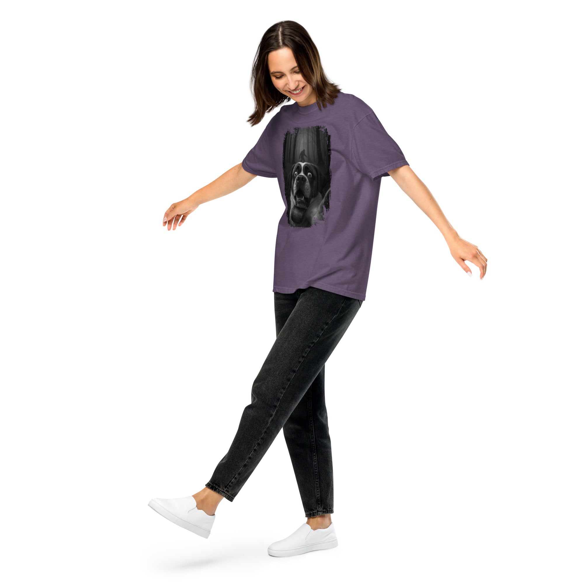 Scary Sasquatch St Bernard Selfie T-Shirt - Lucy + Norman