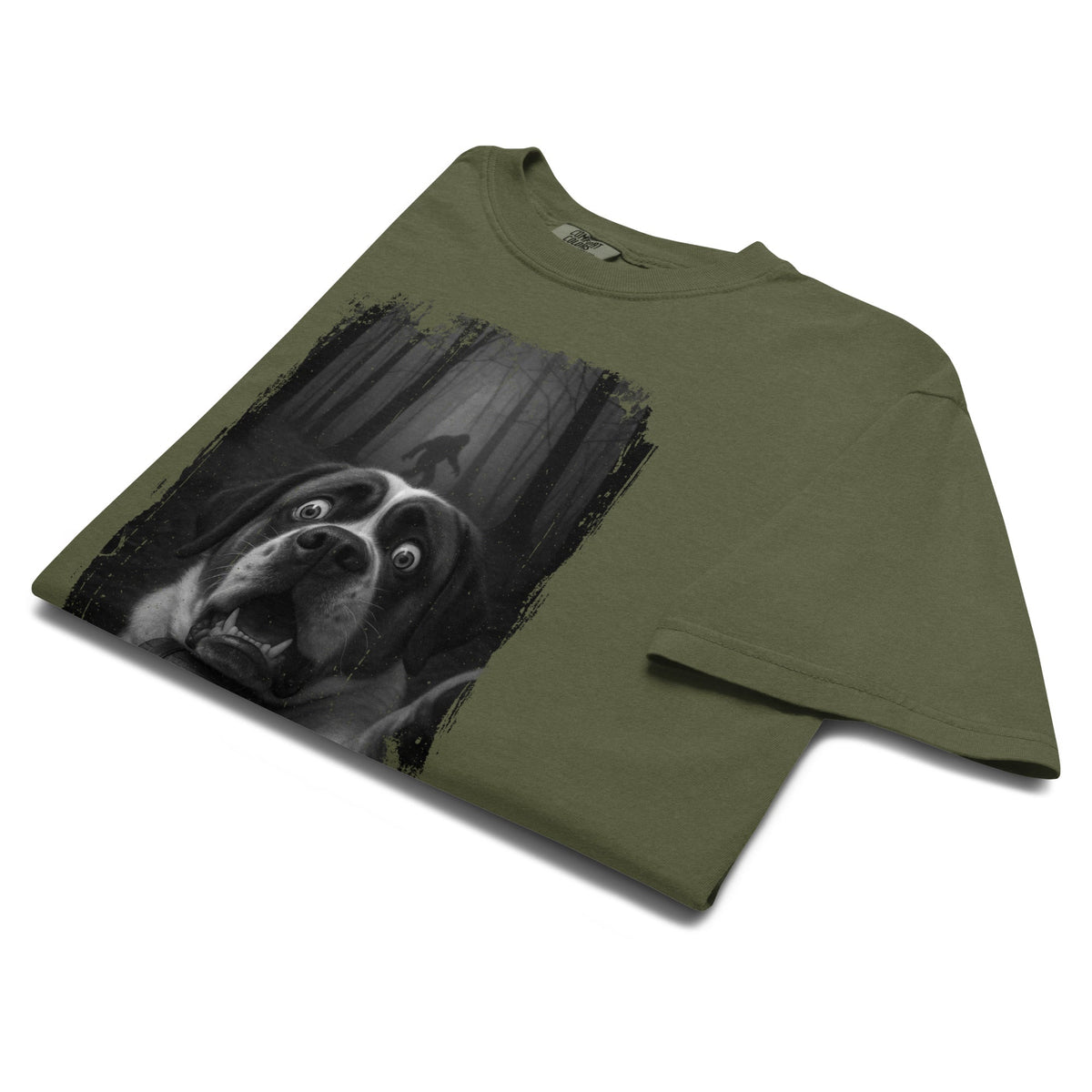 Scary Sasquatch St Bernard Selfie T-Shirt - Lucy + Norman