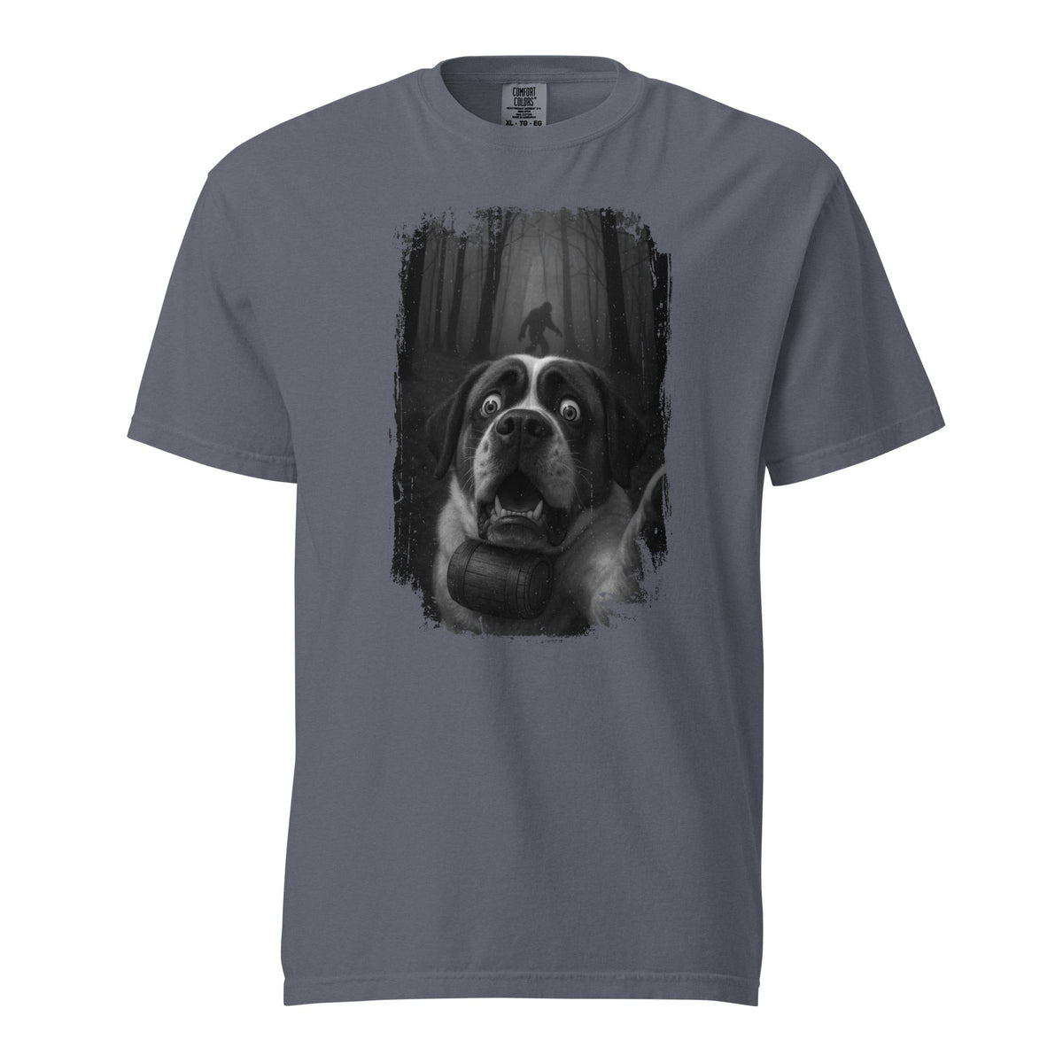 Scary Sasquatch St Bernard Selfie T-Shirt - Lucy + Norman