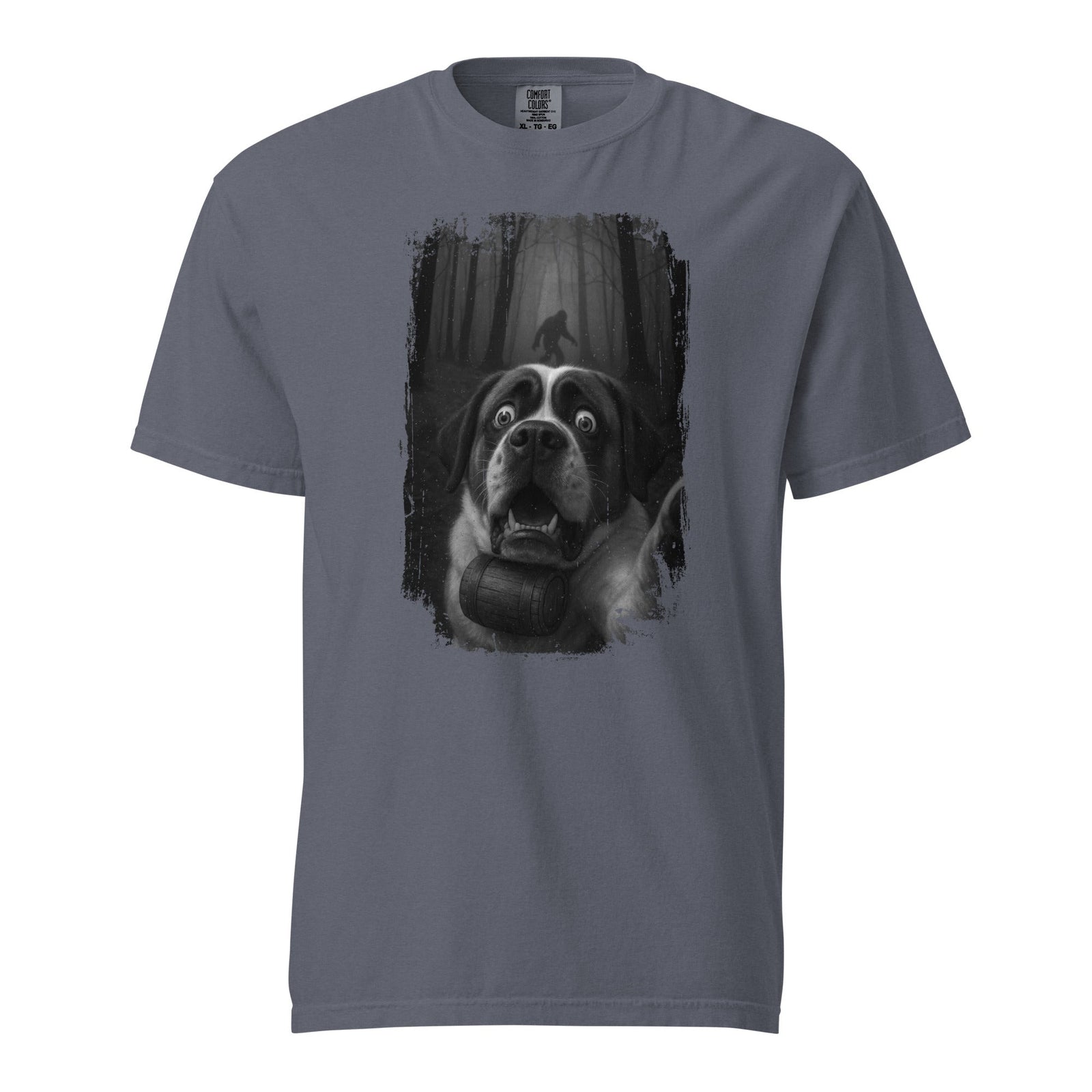 Scary Sasquatch St Bernard Selfie T-Shirt - Lucy + Norman
