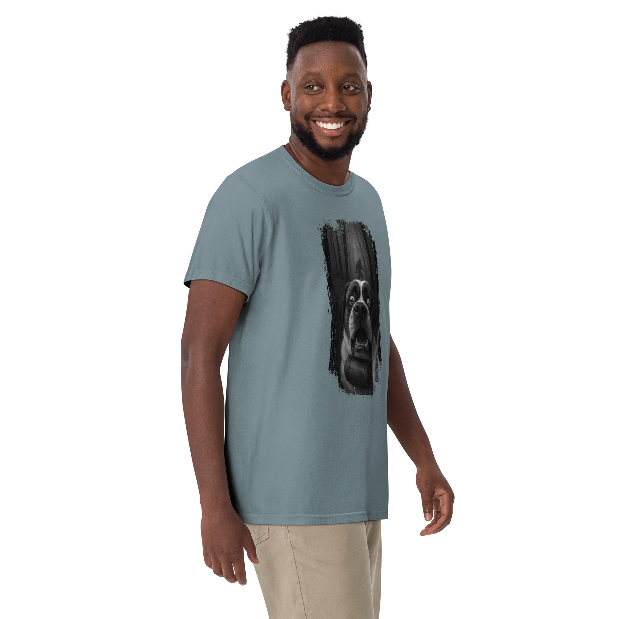Scary Sasquatch St Bernard Selfie T-Shirt - Lucy + Norman