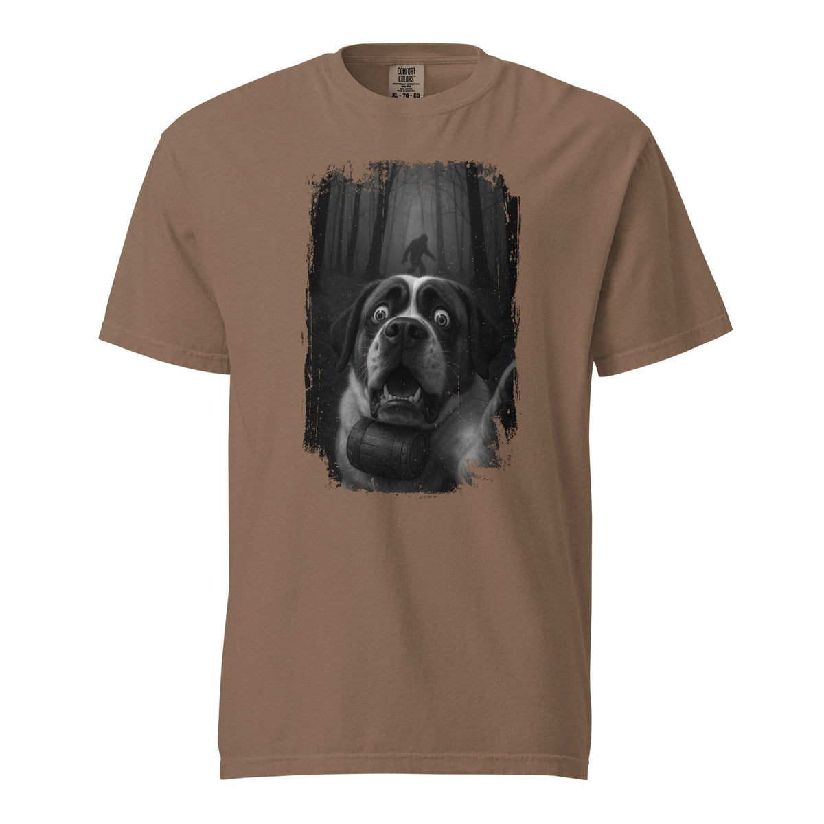 Scary Sasquatch St Bernard Selfie T-Shirt - Lucy + Norman