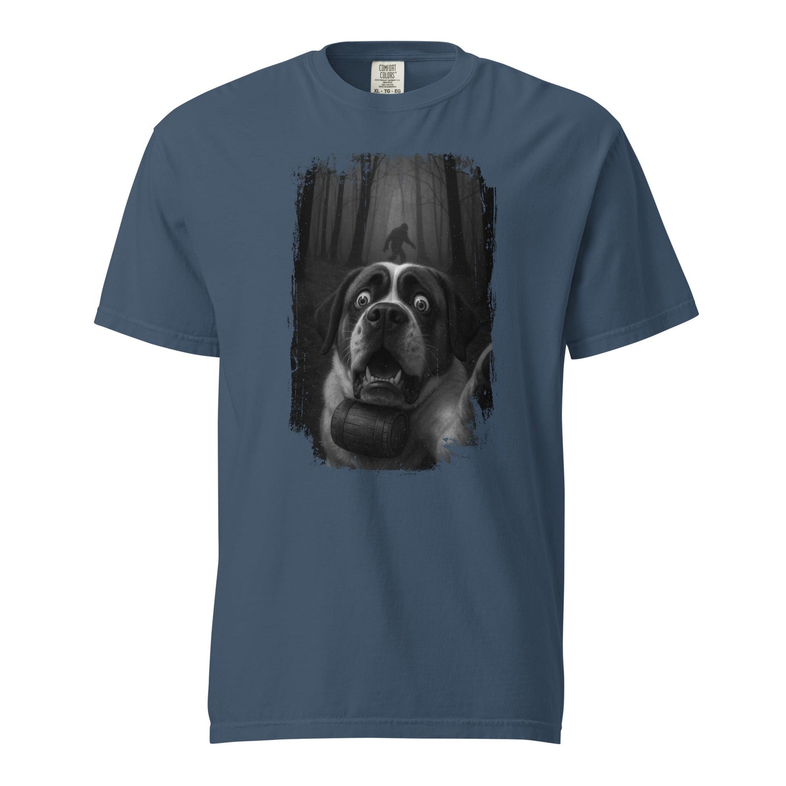 Scary Sasquatch St Bernard Selfie T-Shirt - Lucy + Norman