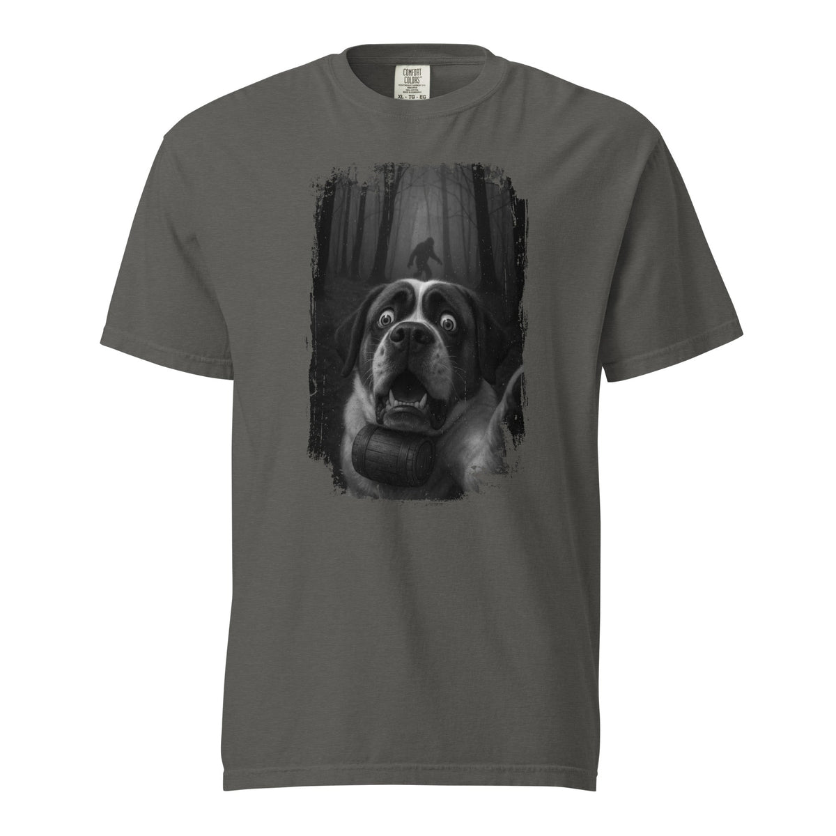 Scary Sasquatch St Bernard Selfie T-Shirt - Lucy + Norman