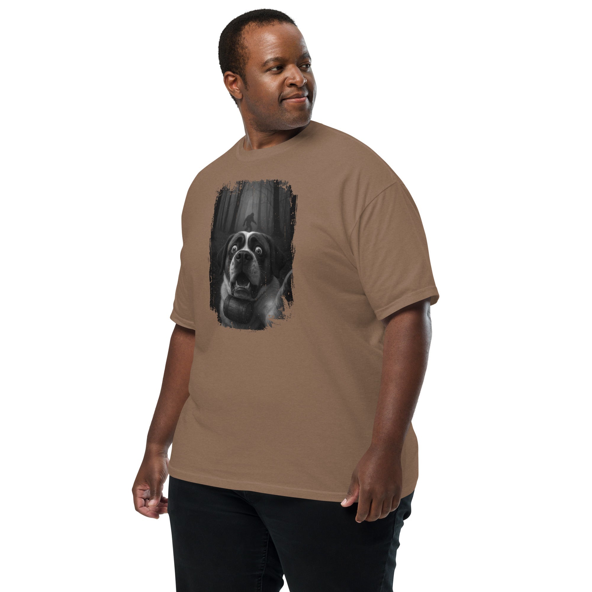 Scary Sasquatch St Bernard Selfie T-Shirt - Lucy + Norman