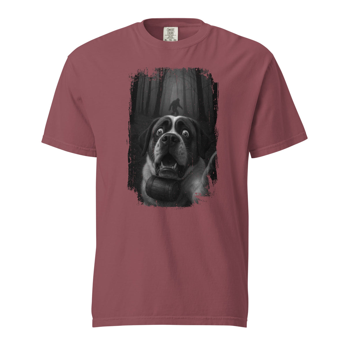 Scary Sasquatch St Bernard Selfie T-Shirt - Lucy + Norman
