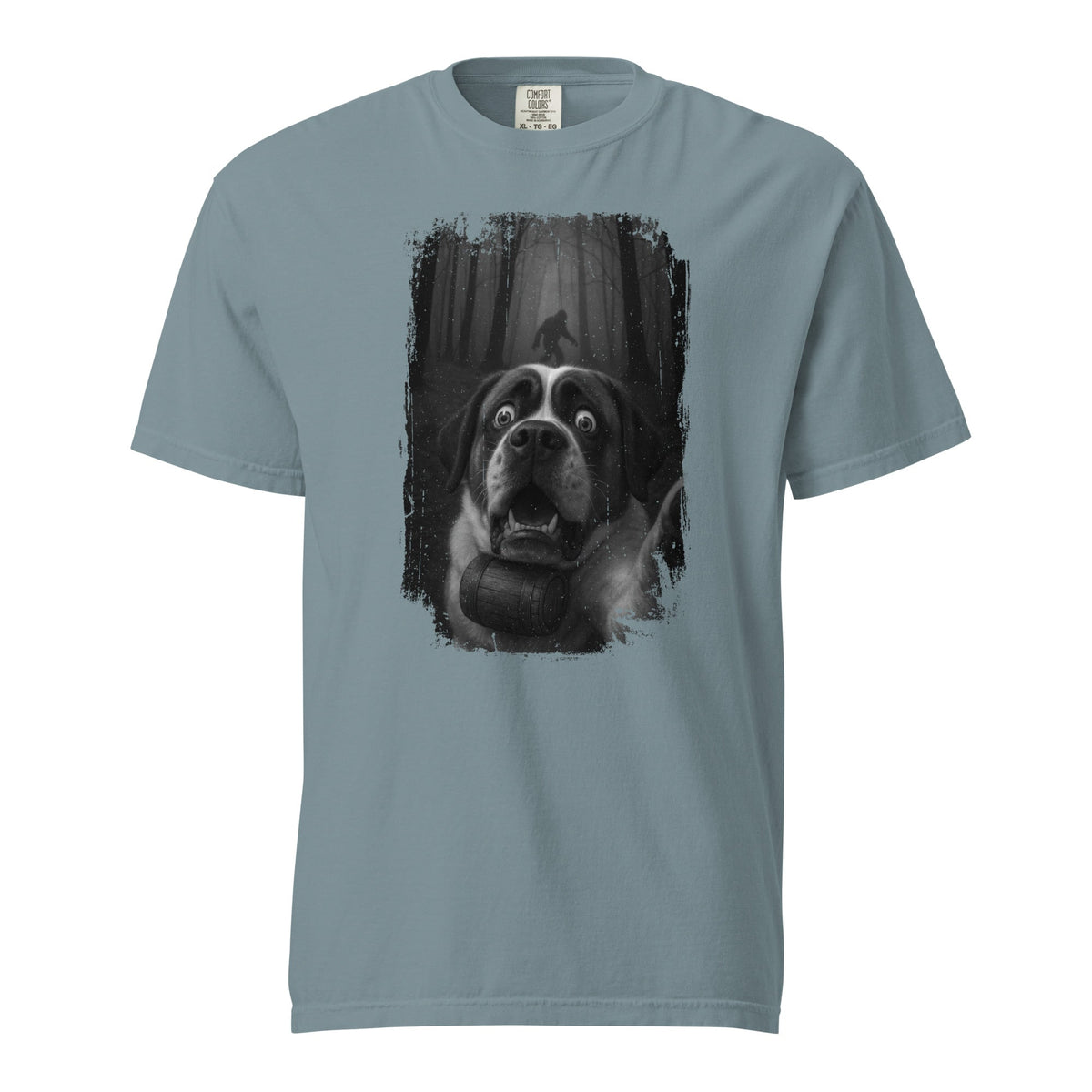 Scary Sasquatch St Bernard Selfie T-Shirt - Lucy + Norman