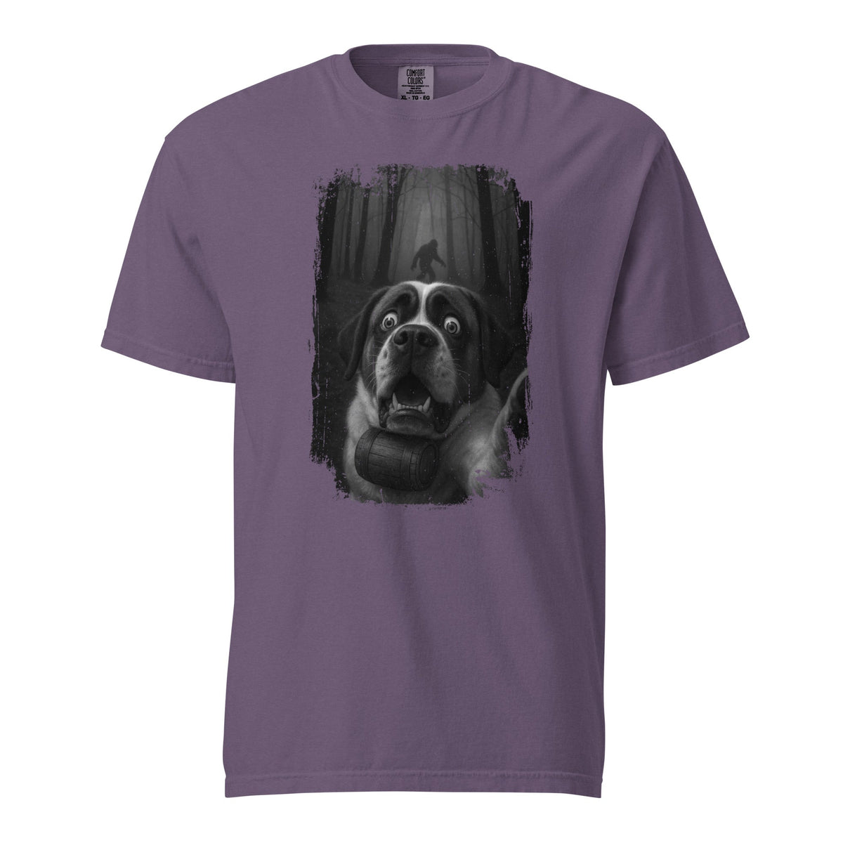 Scary Sasquatch St Bernard Selfie T-Shirt - Lucy + Norman