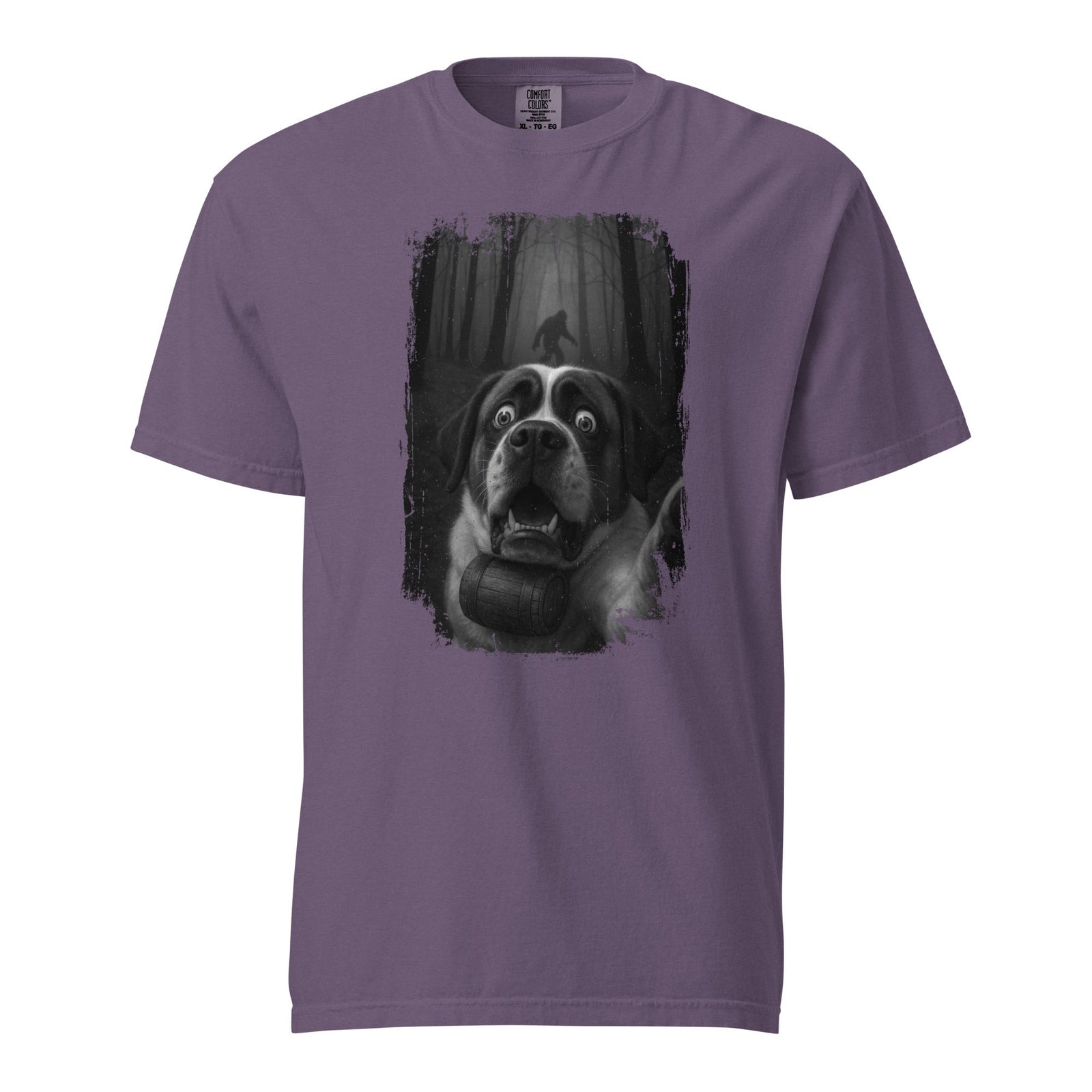 Scary Sasquatch St Bernard Selfie T-Shirt - Lucy + Norman