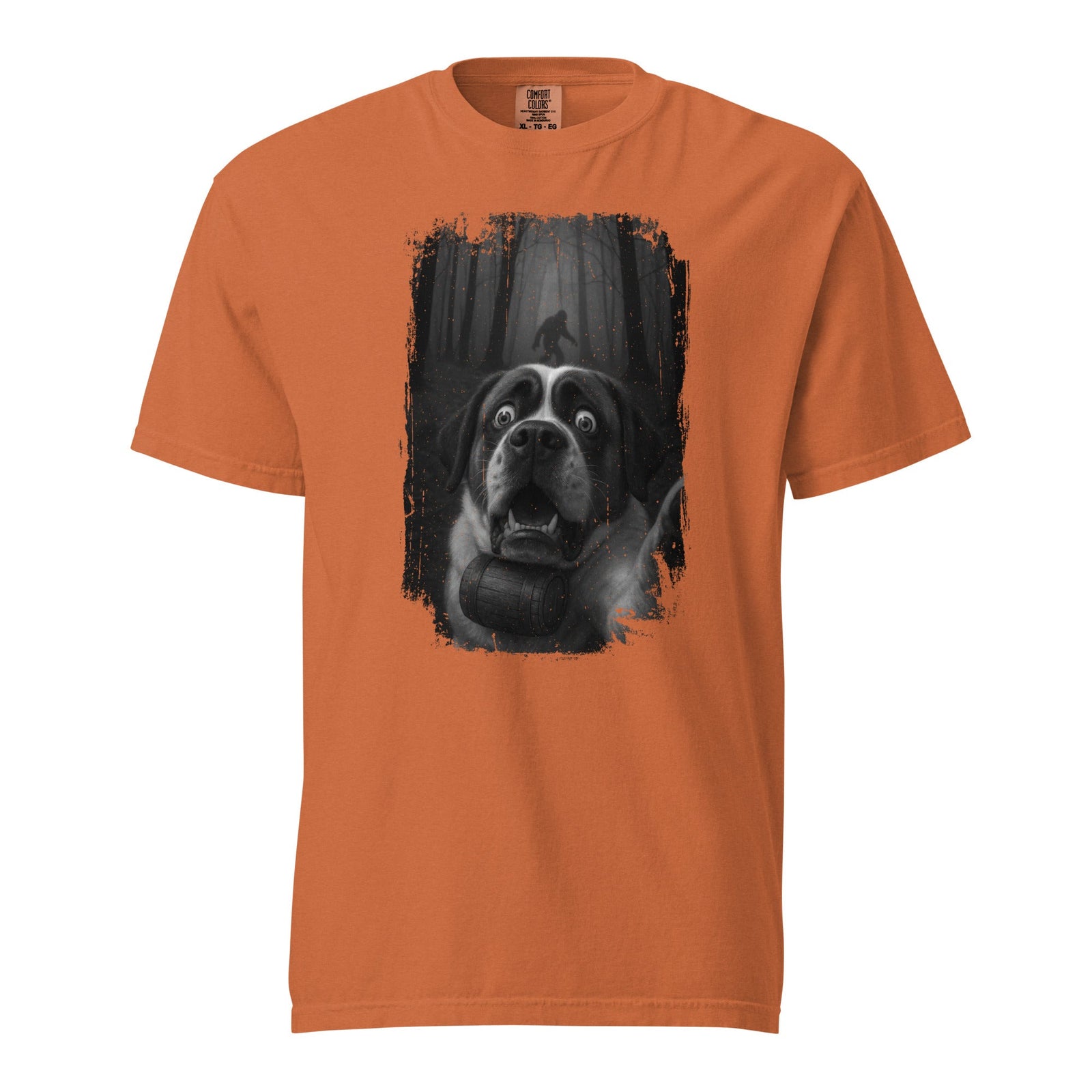 Scary Sasquatch St Bernard Selfie T-Shirt - Lucy + Norman