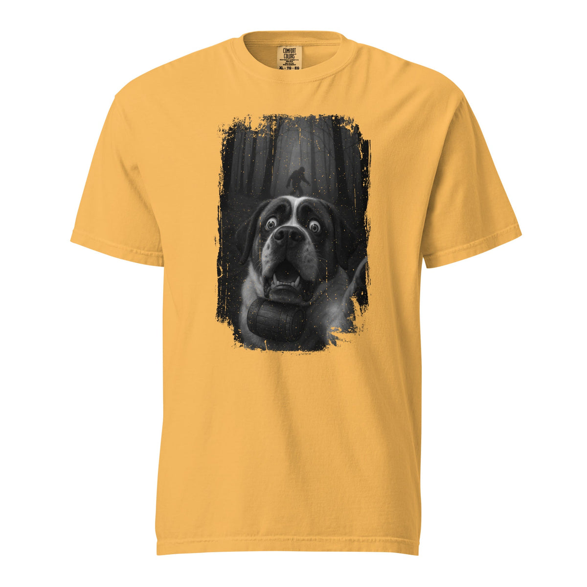 Scary Sasquatch St Bernard Selfie T-Shirt - Lucy + Norman