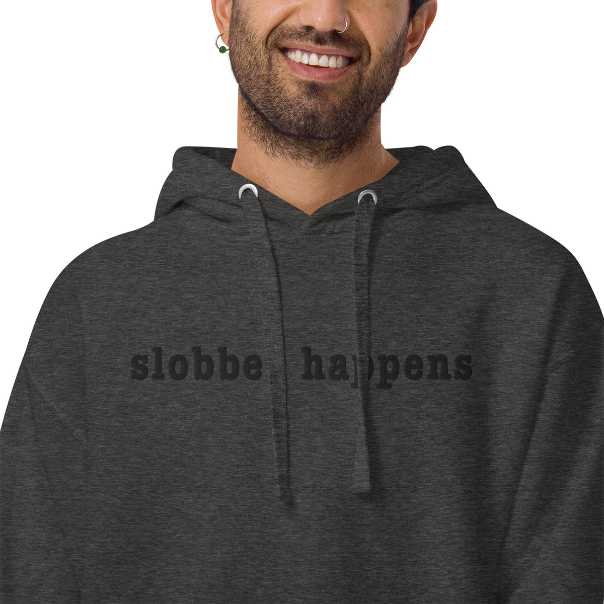 Slobber Happens Embroidered Hoodie - Lucy + Norman