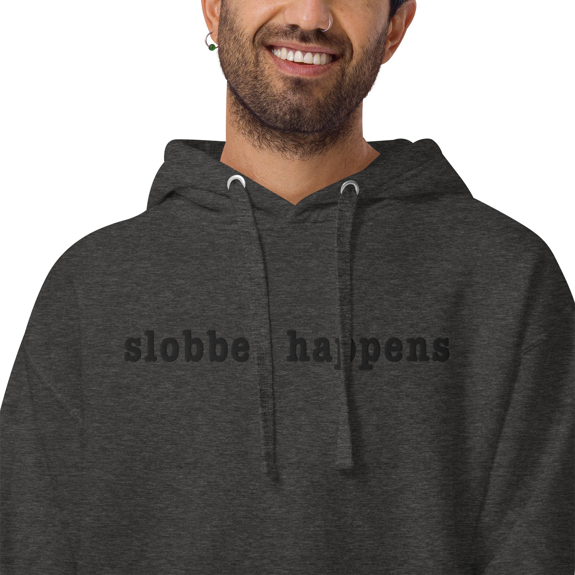 Slobber Happens Embroidered Hoodie - Lucy + Norman