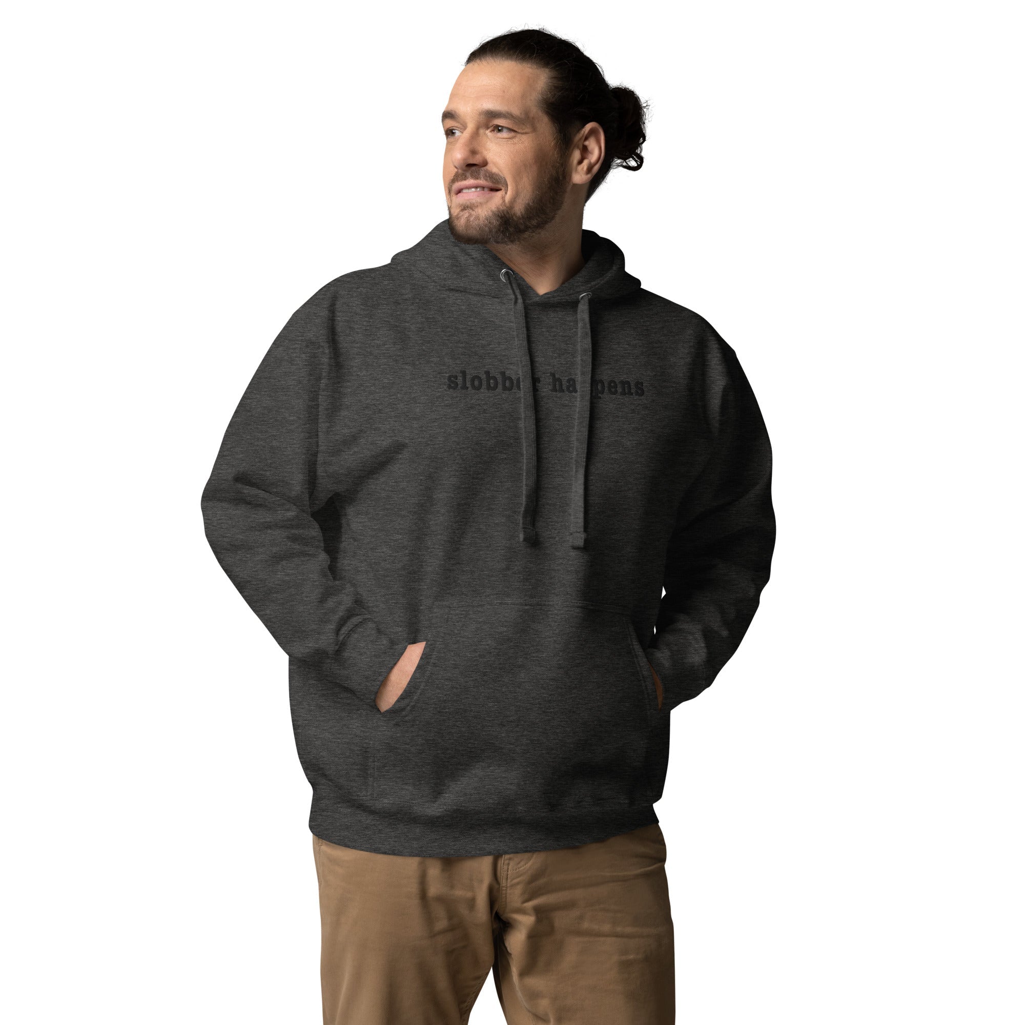 Slobber Happens Embroidered Hoodie - Lucy + Norman