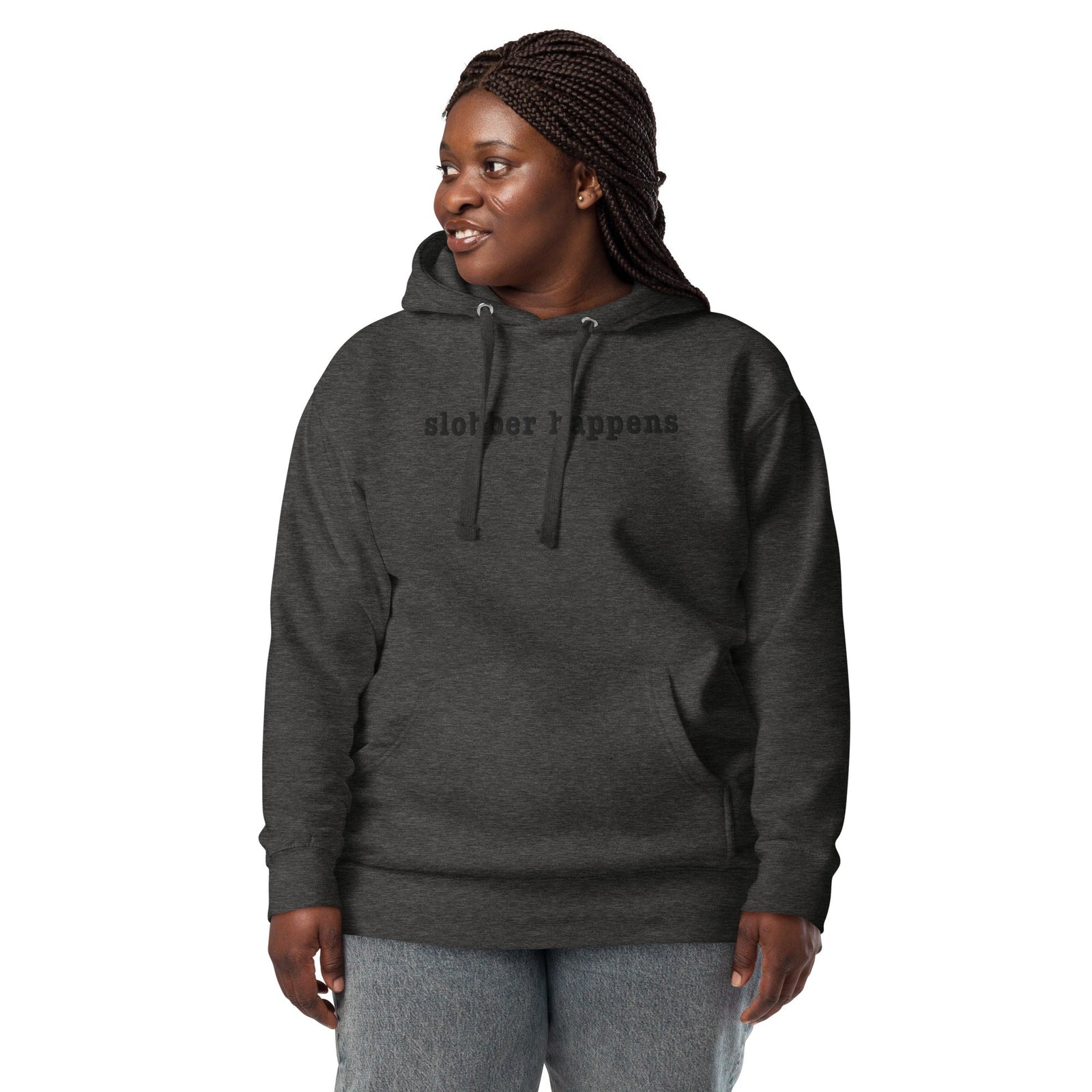 Slobber Happens Embroidered Hoodie - Lucy + Norman