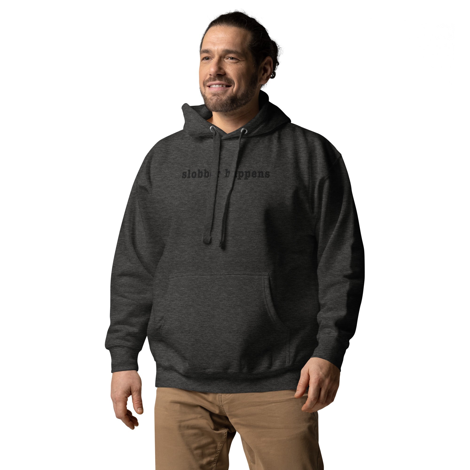 Slobber Happens Embroidered Hoodie - Lucy + Norman