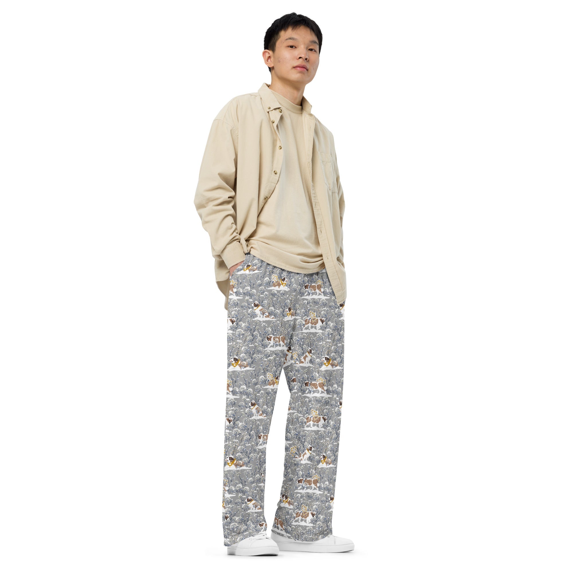 Snowflower Saint Unisex Wide Lounge Pants - Lucy + Norman